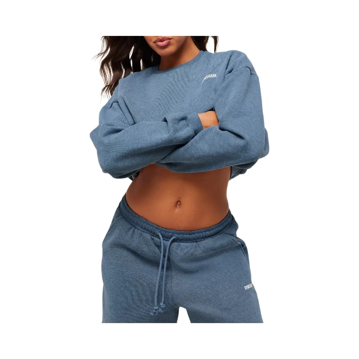 Gymshark Cosy Luxe Sweatshirt - Compound Blue Marl - HypeFly India View 4