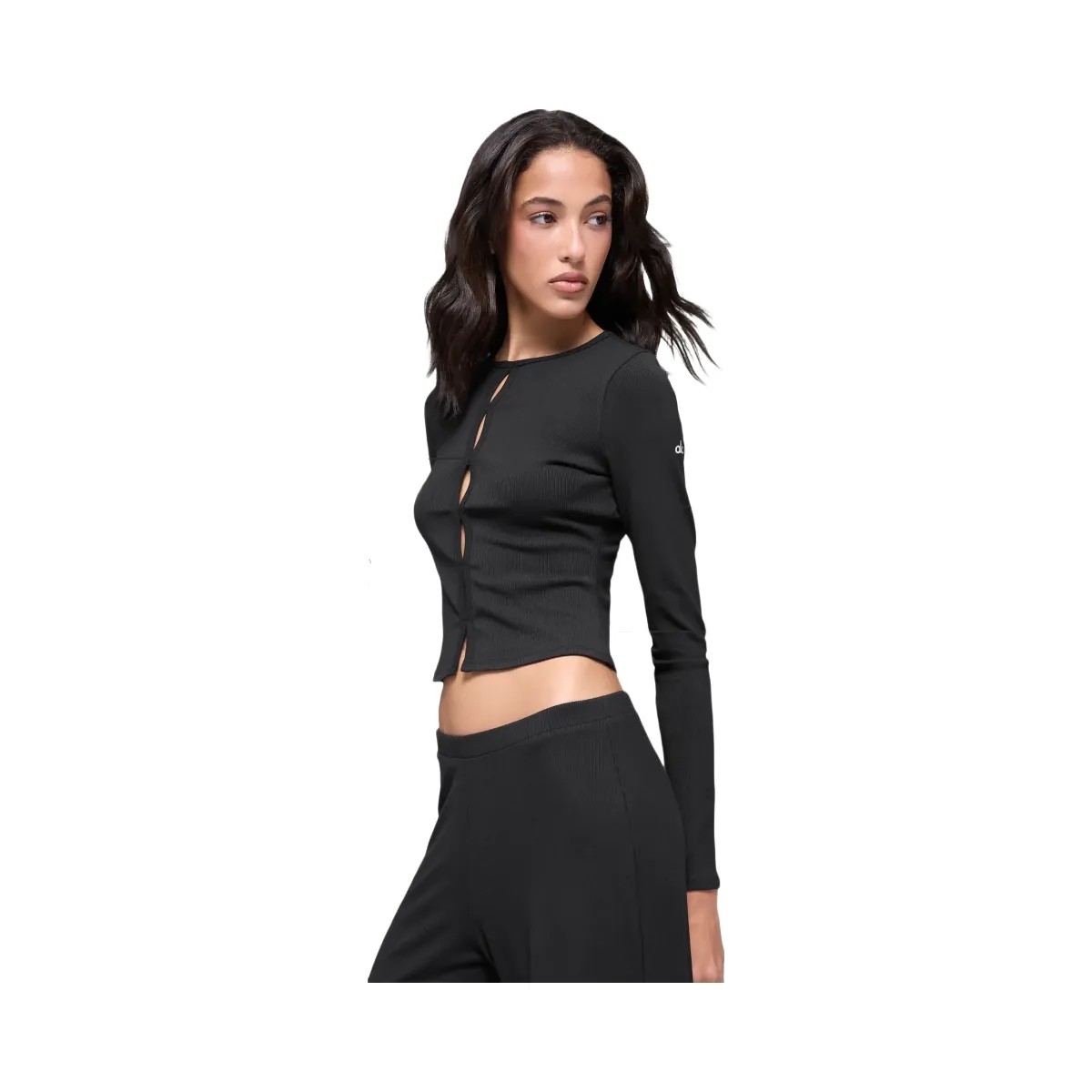 Alo Women's Dreamlight Long Sleeve Top - Black - HypeFly India View 2