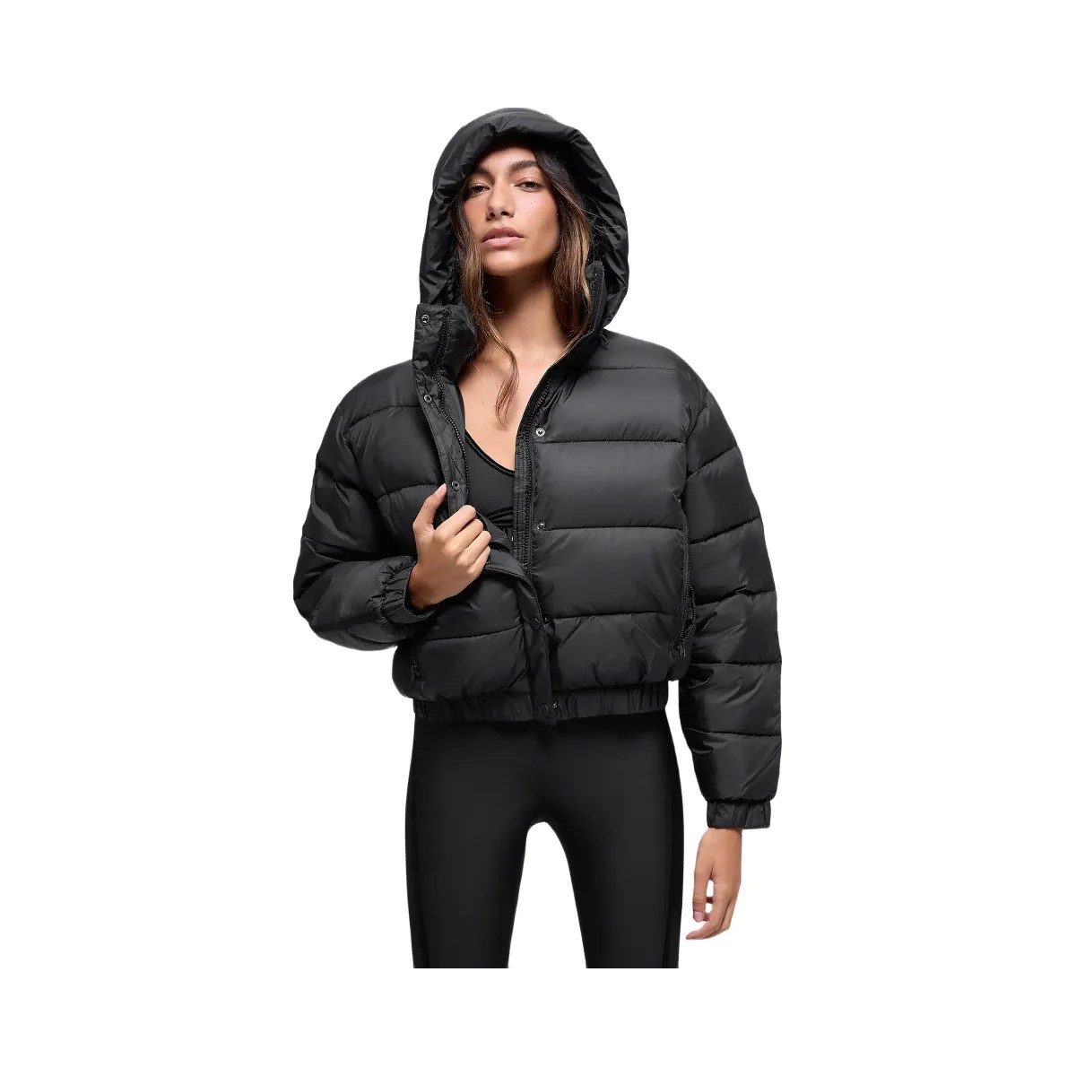 Alo Women's Aspen Love Puffer Jacket - Black - HypeFly India View 1