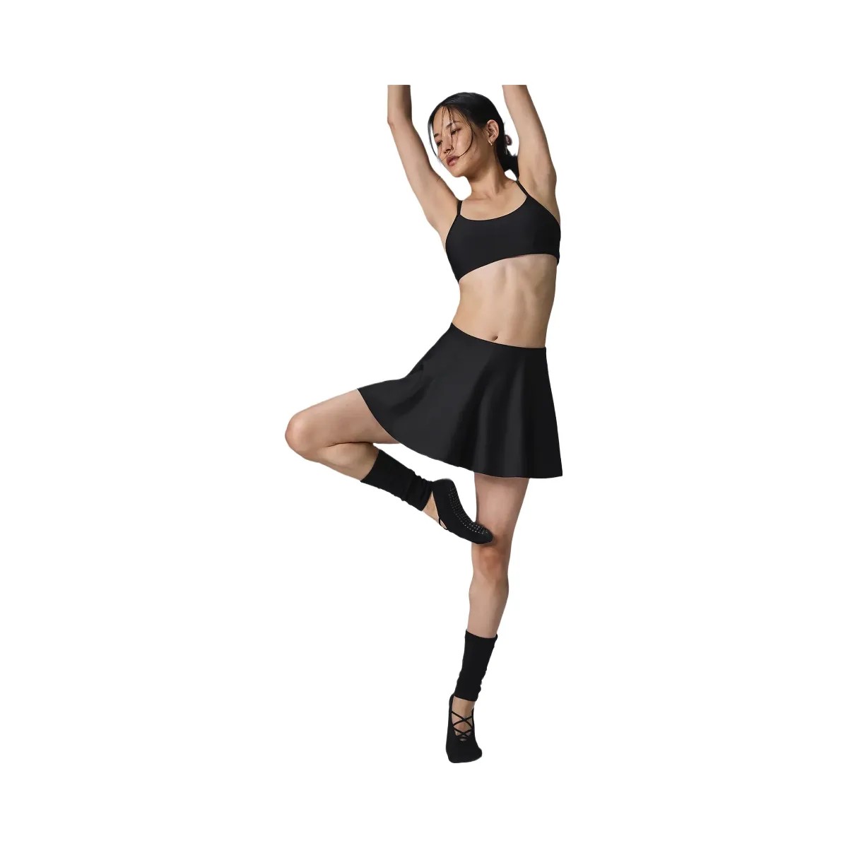 Alo Women's Airlift Down The Line Tennis Skirt - Black - HypeFly India View 5