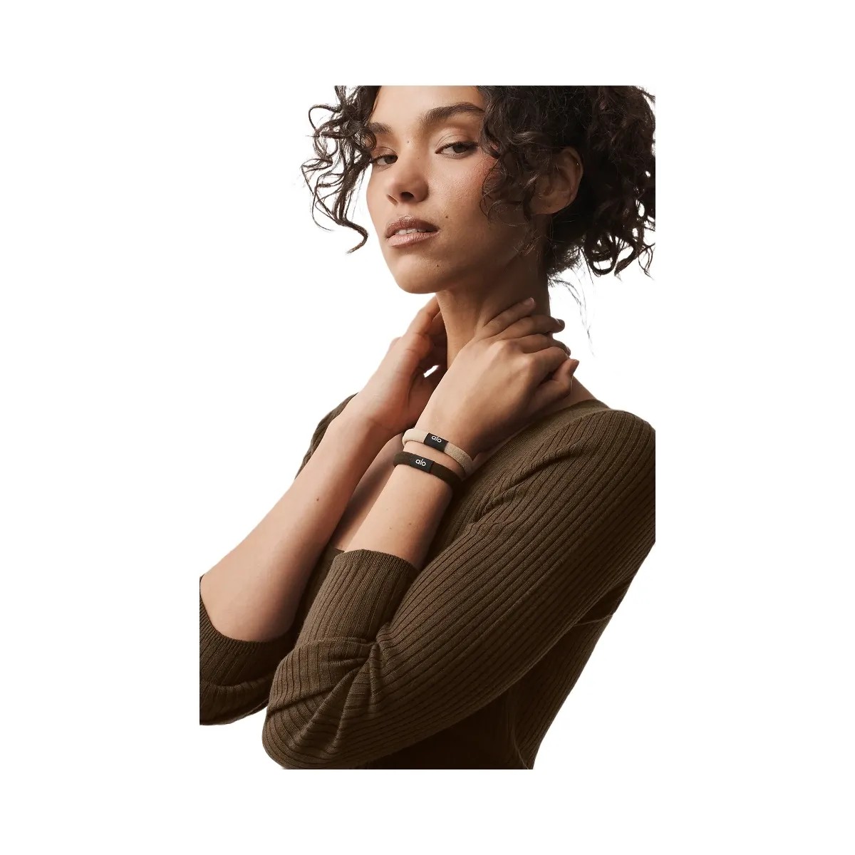 Alo Untangled Hair Tie (6-Pack) - Beige/Espresso - HypeFly India View 2