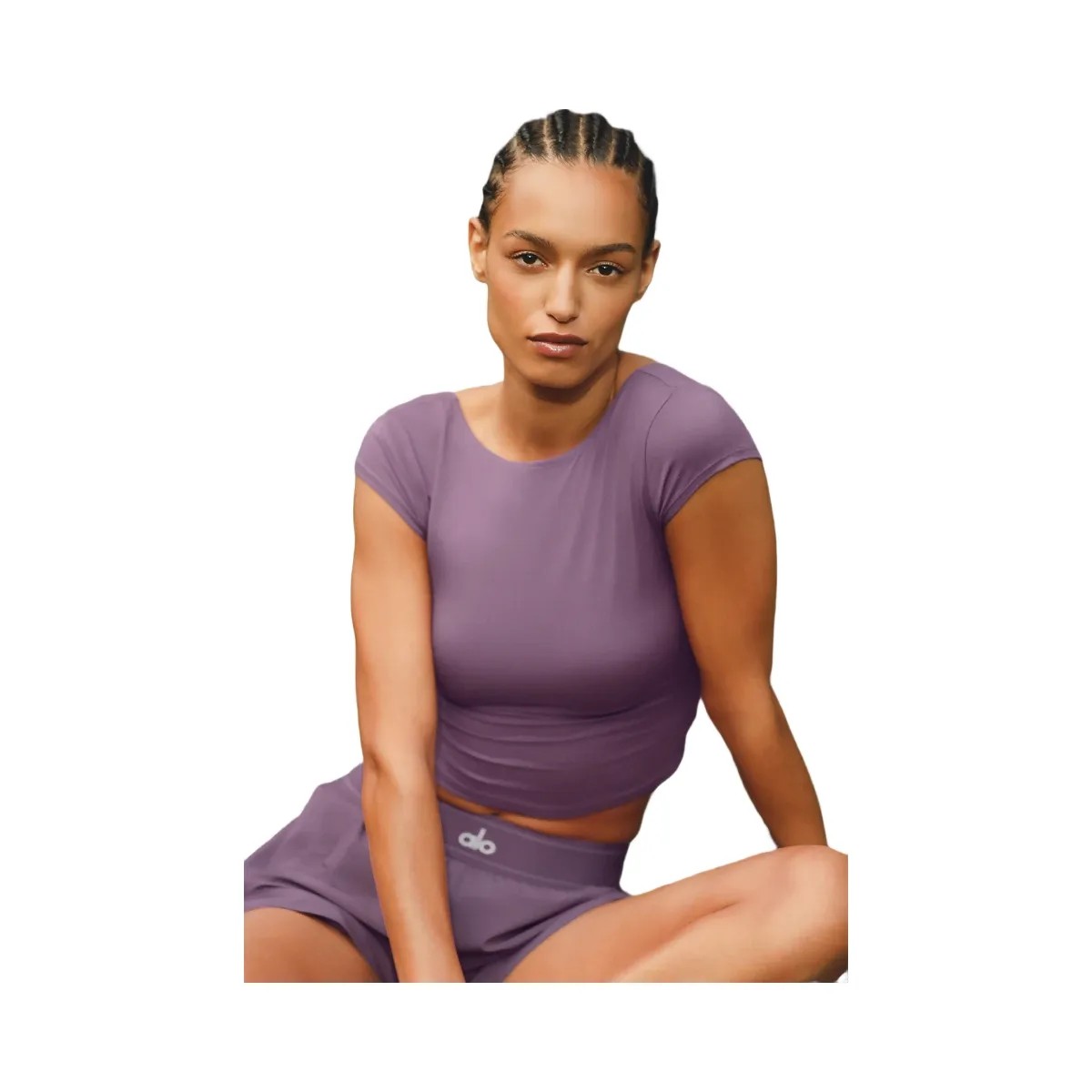 Alo Women's soft Back For More Tee - Plum Kiss - HypeFly India View 5