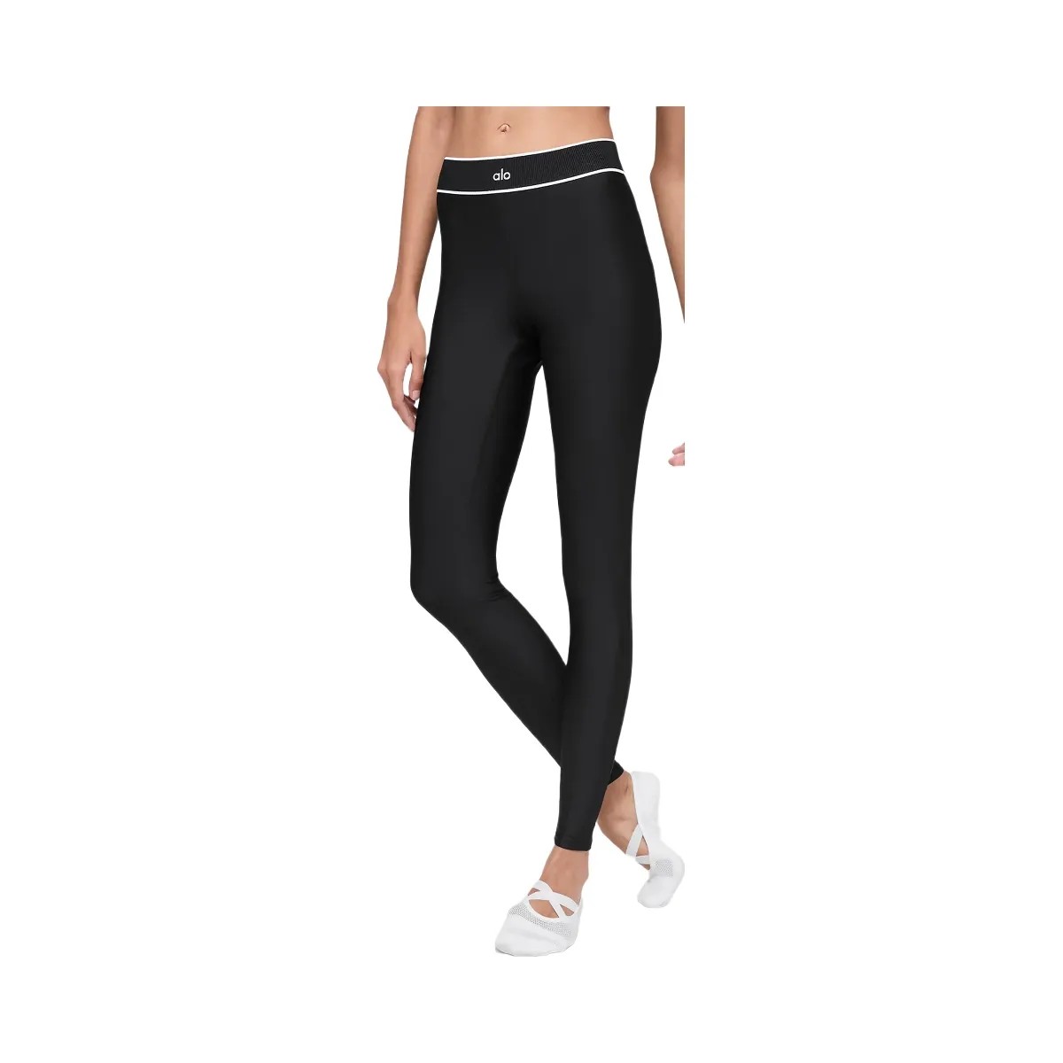 Alo Women's Airlift High-Waist Alignment Legging - Black/White - HypeFly India View 2
