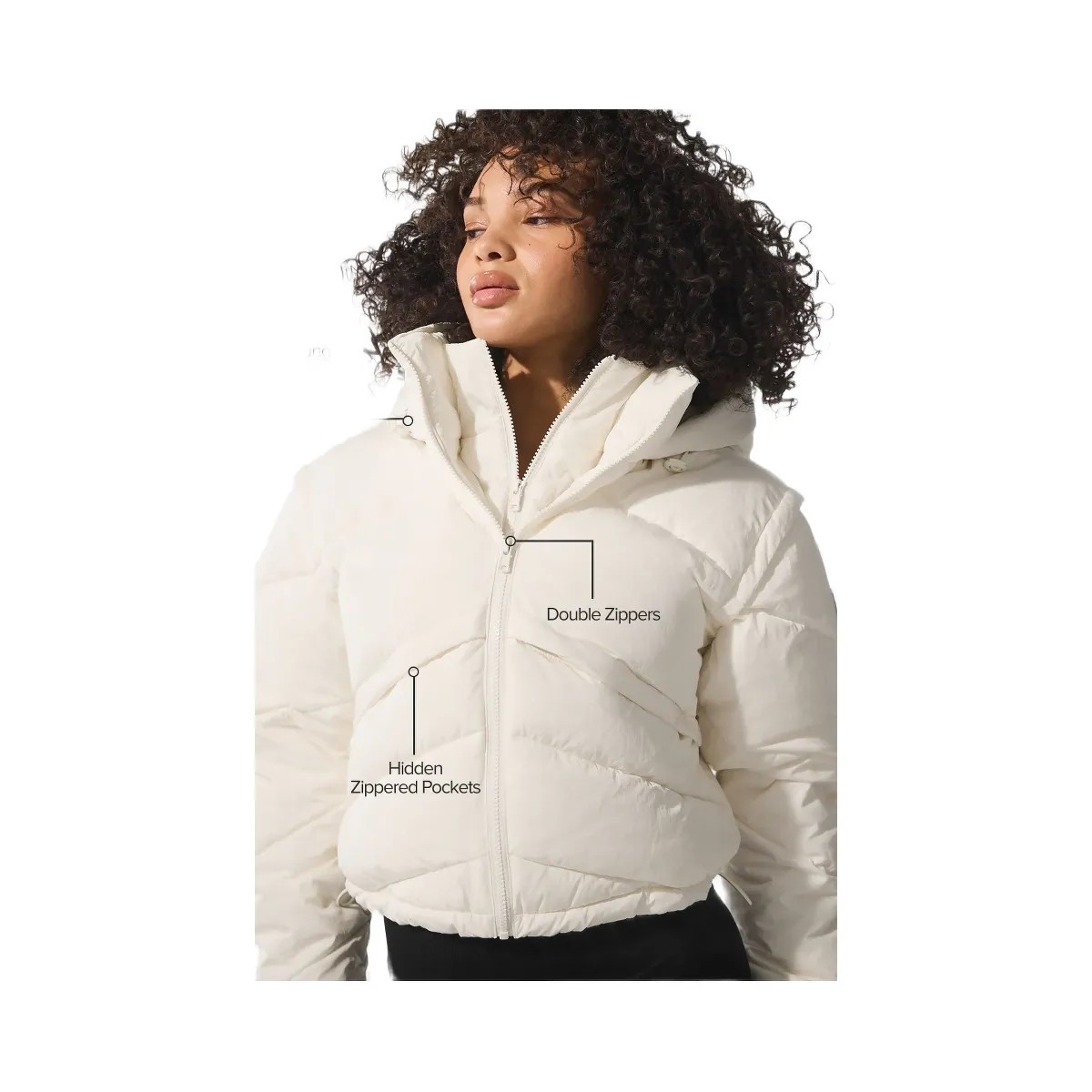 Alo Women's Glacier Puffer - Ivory - HypeFly India View 2