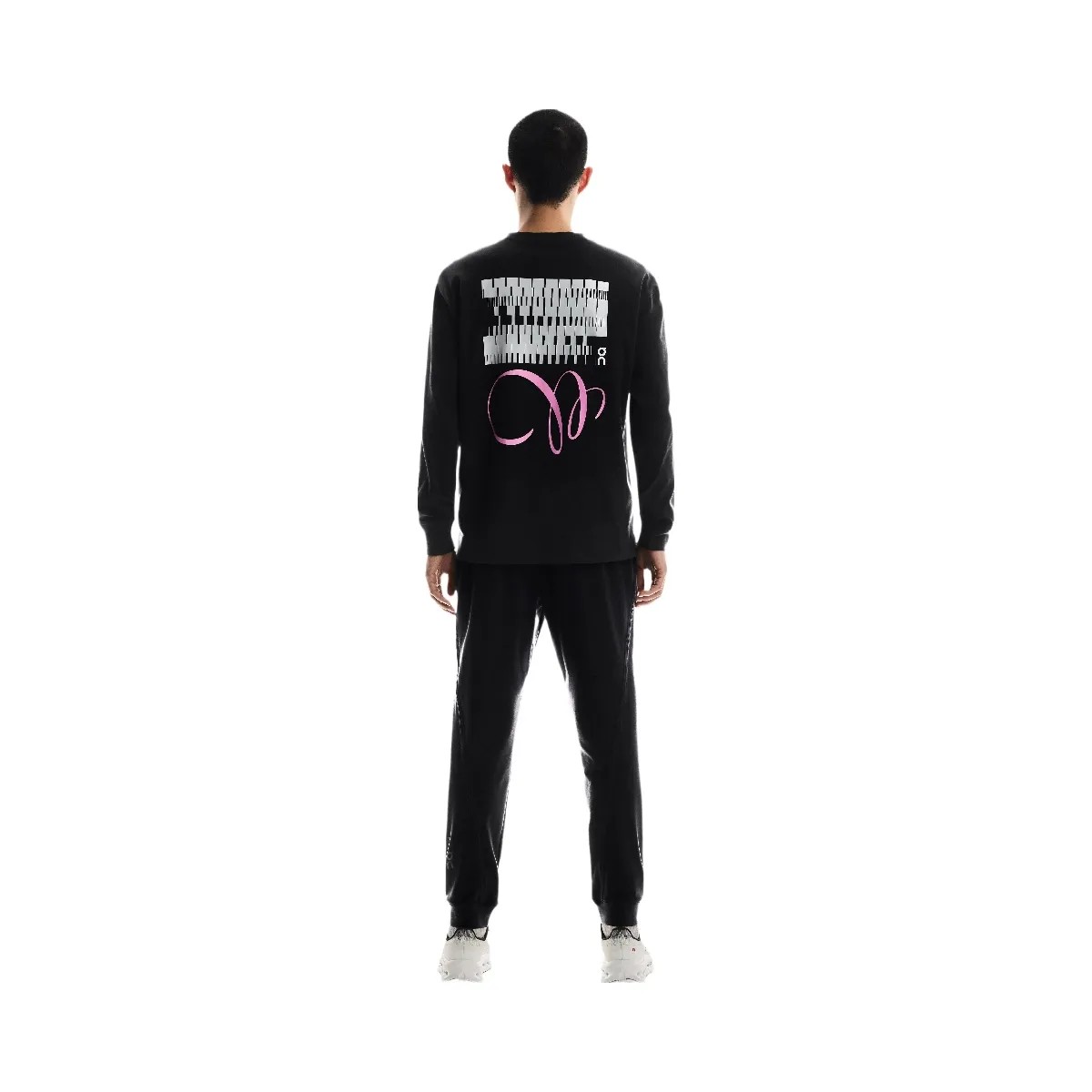 On Club Long-T Graphic Black - HypeFly India View 3
