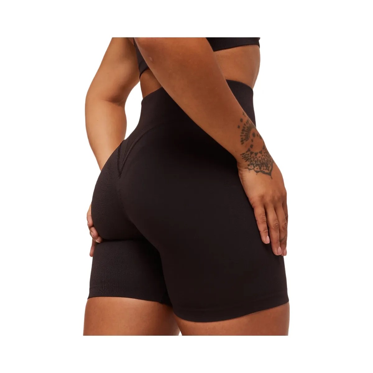 Gymshark Activate Seamless Shorts - Plum Brown - HypeFly India View 5