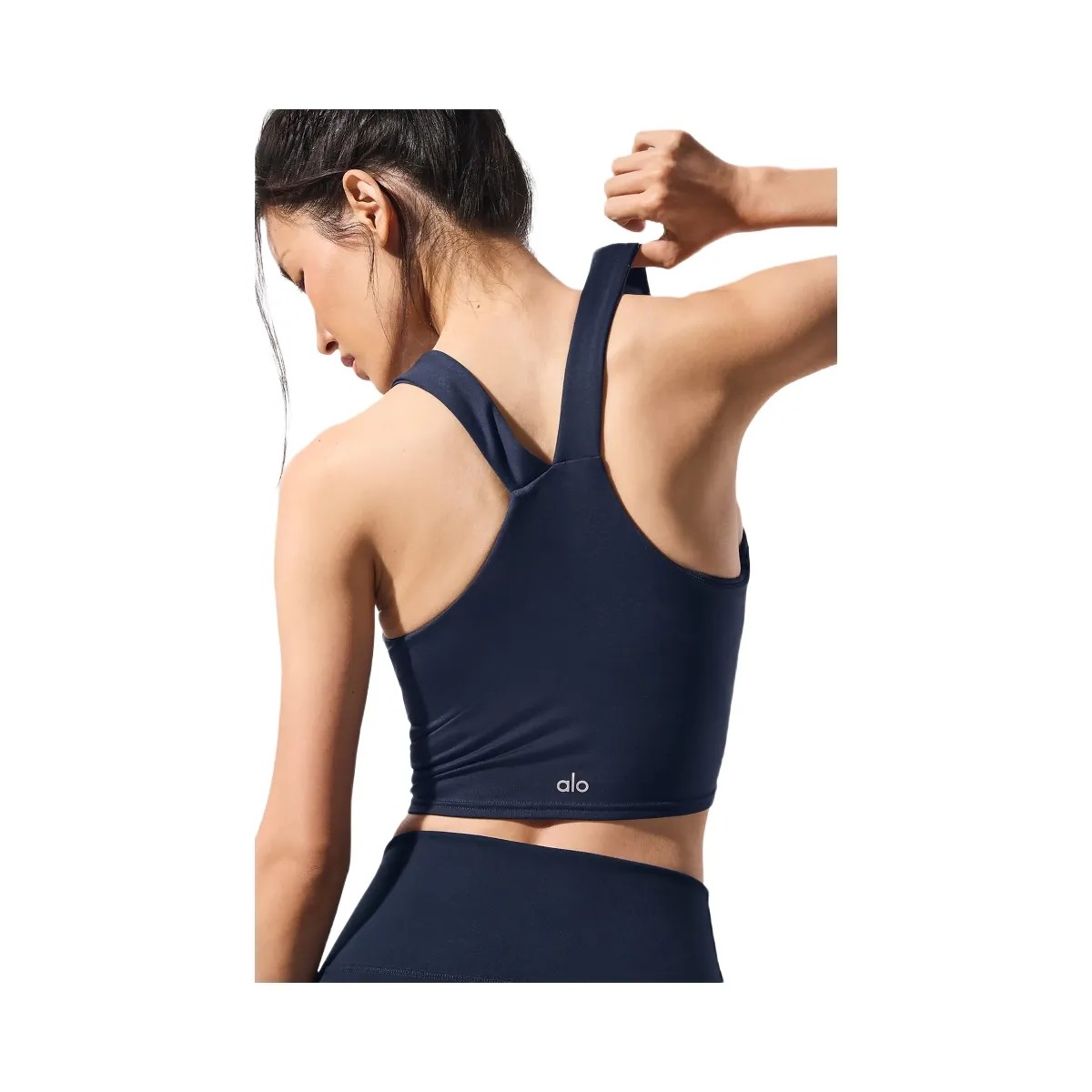Alo Women's Airbrush Real Bra Tank - Navy - HypeFly India View 3