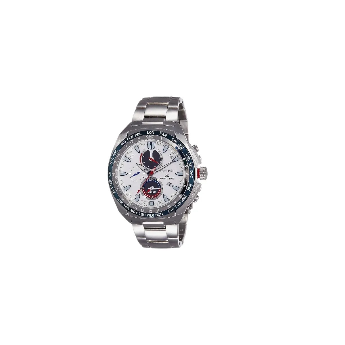 Seiko Prospex White Chronograph Stainless Steel Watch Men's - HypeFly India View 1