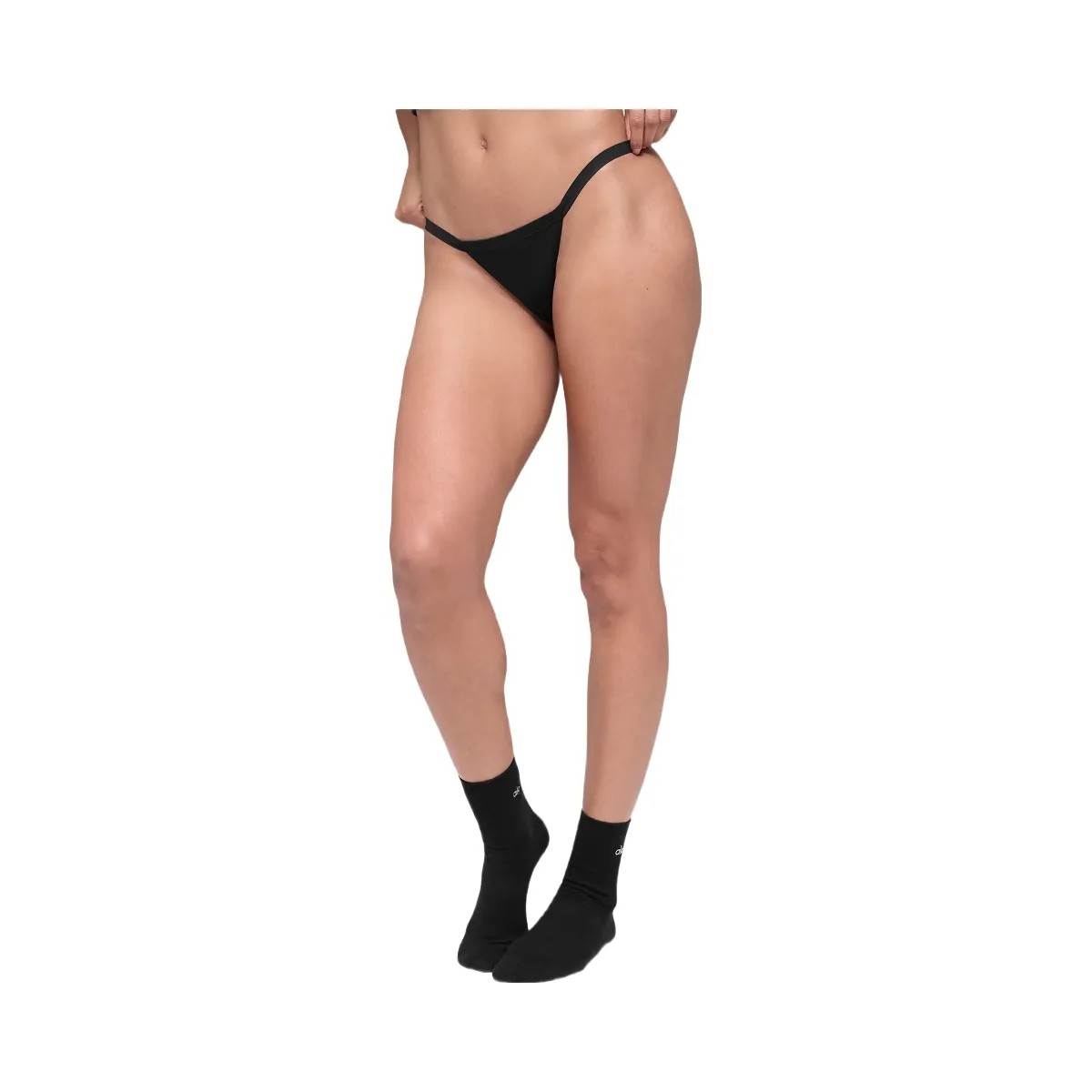 Alo Women's Airbrush Invisible String Thong - Black - HypeFly India View 3