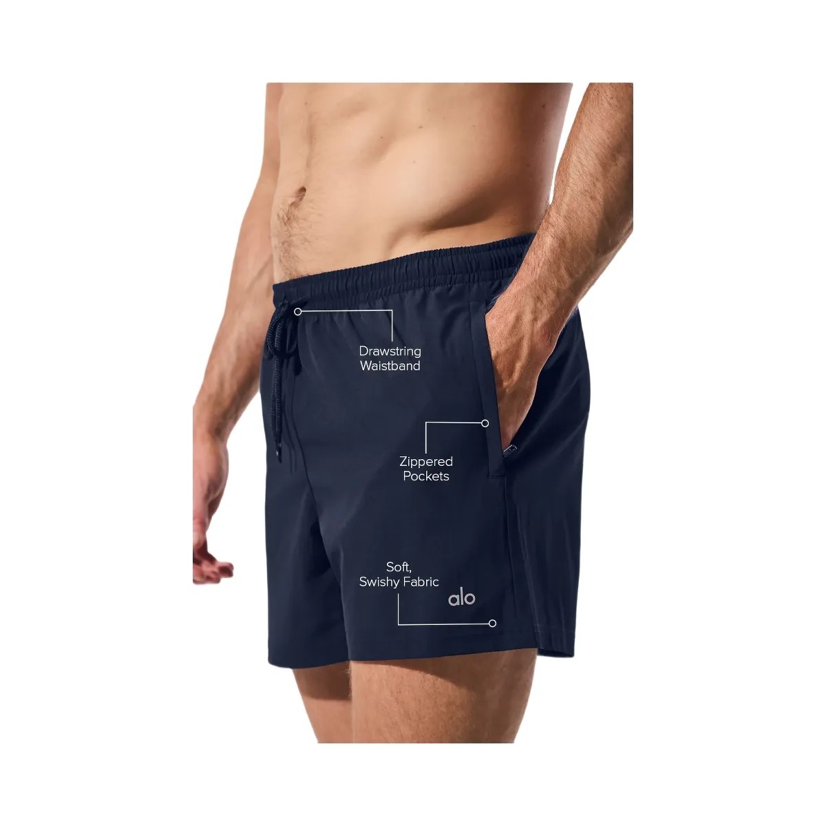 Alo Men's 5" Circuit Short - Navy - HypeFly India View 2
