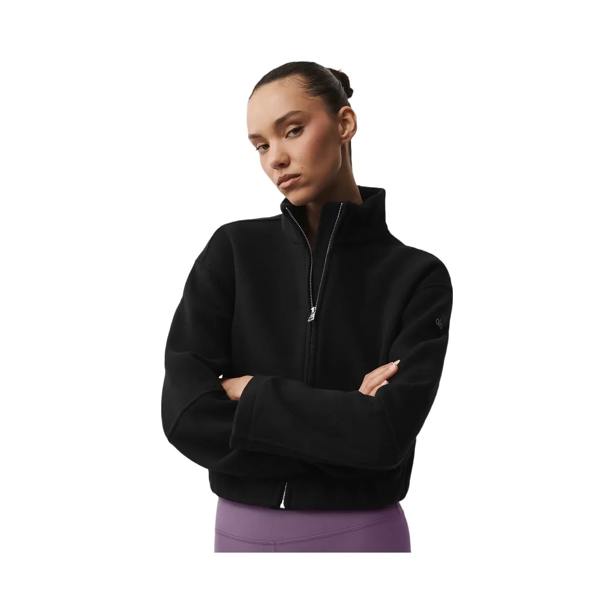 Alo Women's Double Face Wool City Girl Jacket - Black - HypeFly India View 1