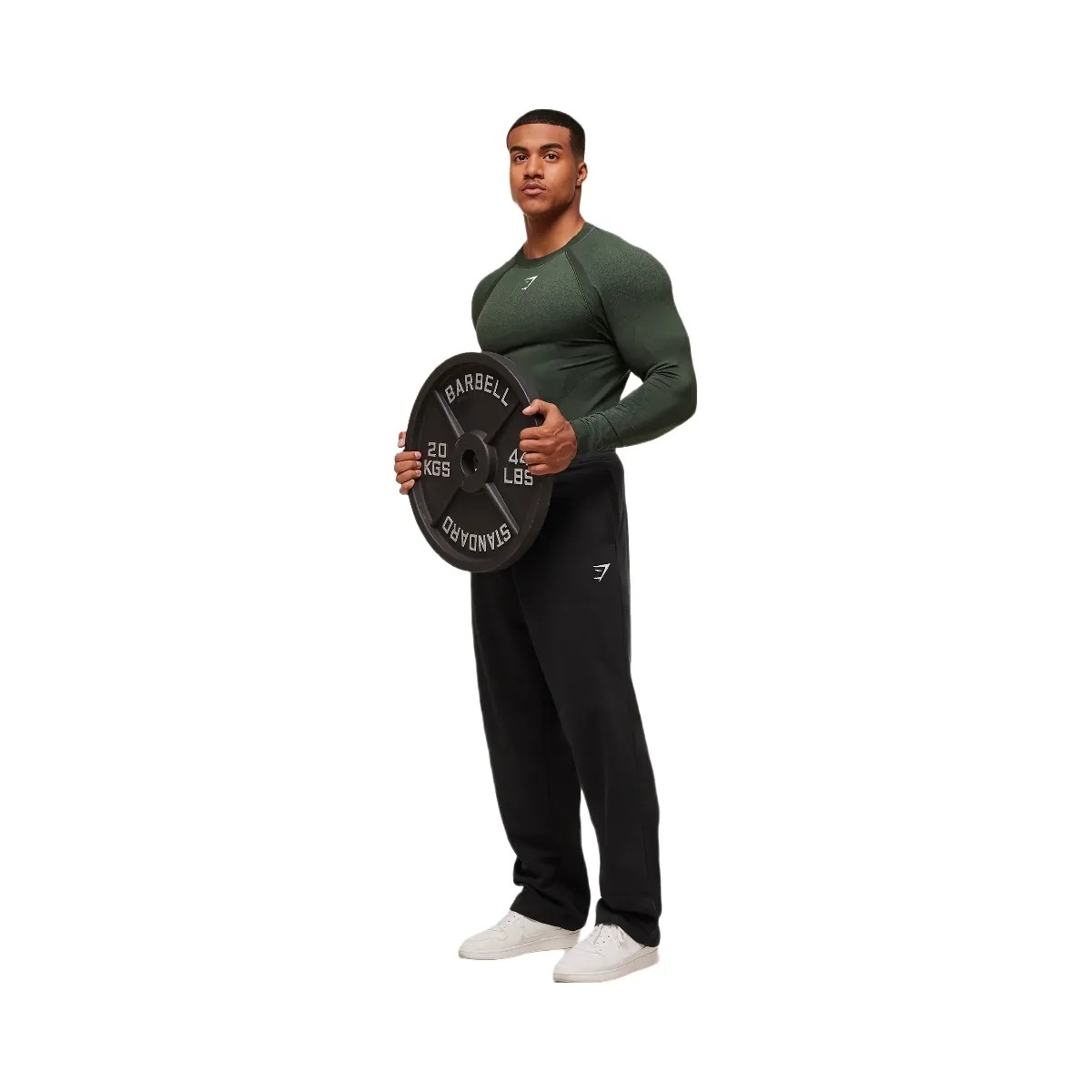 Gymshark Shadow Seamless Long Sleeve T-Shirt - Trail Green - HypeFly India View 3