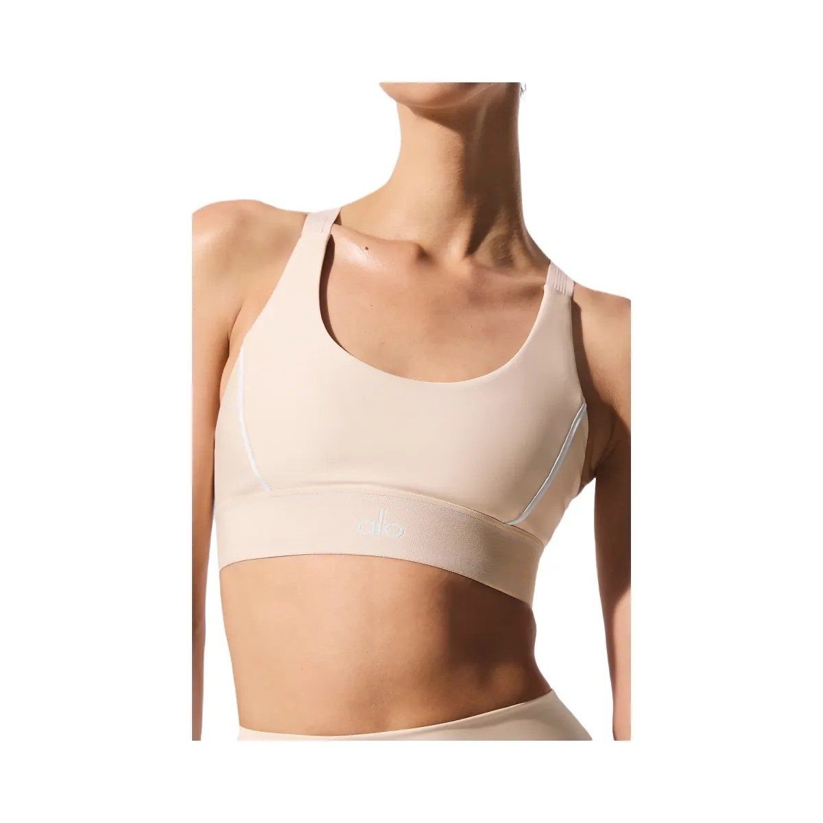 Alo Women's Airlift Suit Up Bra - Macadamia/White - HypeFly India View 1