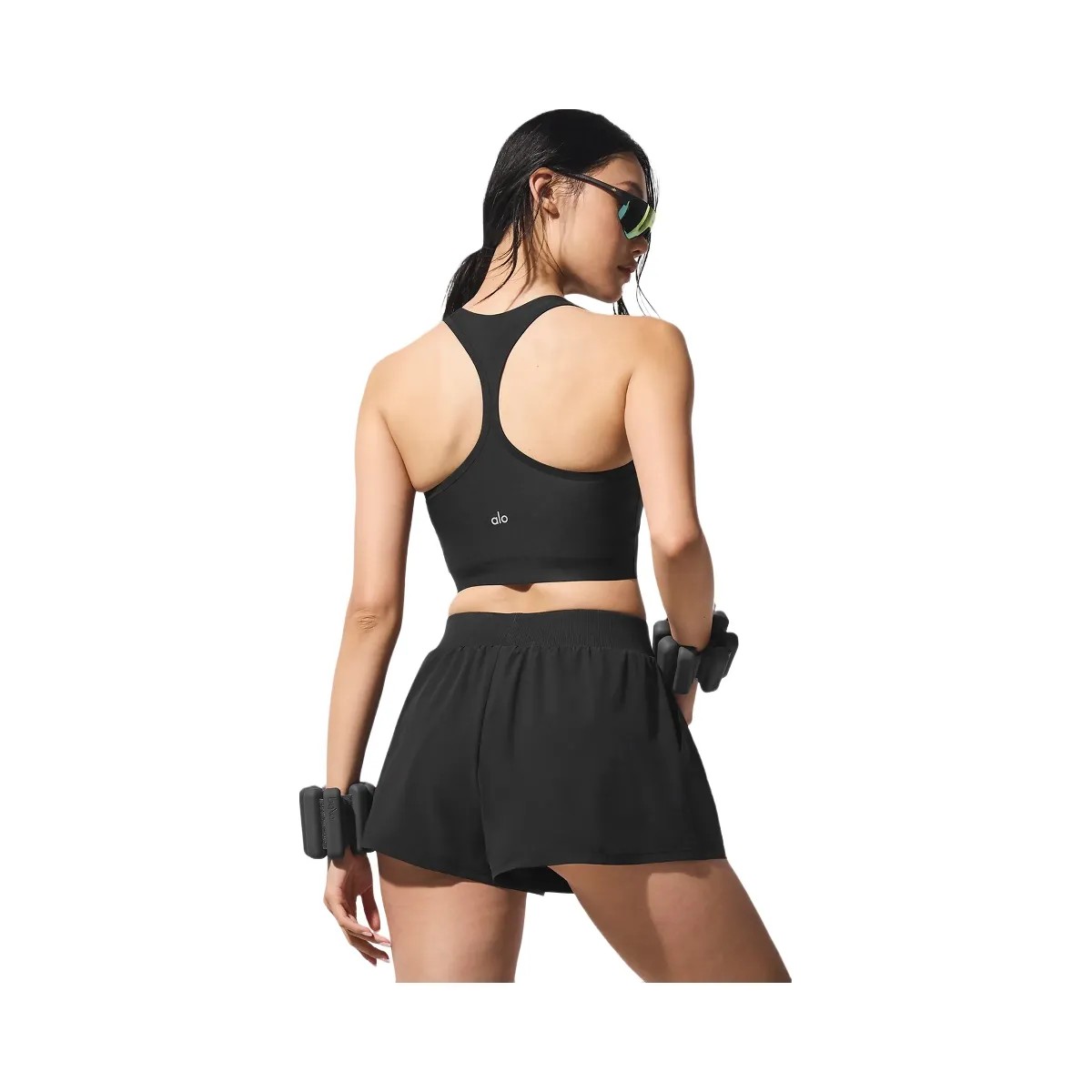 Alo Women's Airlift Super Sleek Bra Tank - Black - HypeFly India View 3