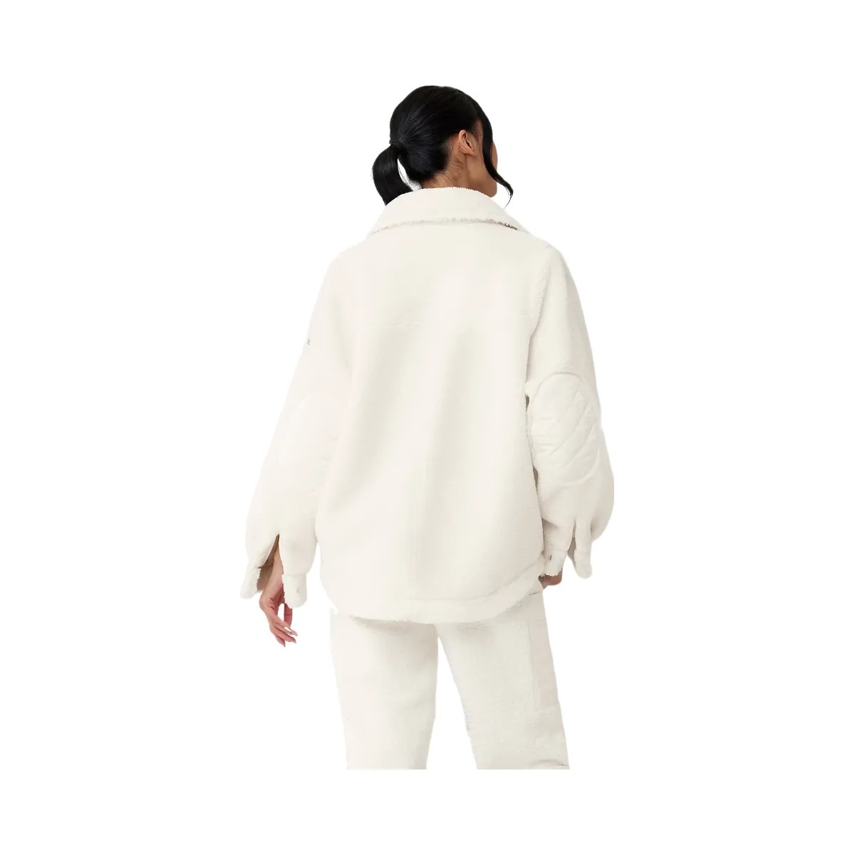 Alo Women's Sherpa Edge Shacket - Ivory - HypeFly India View 3
