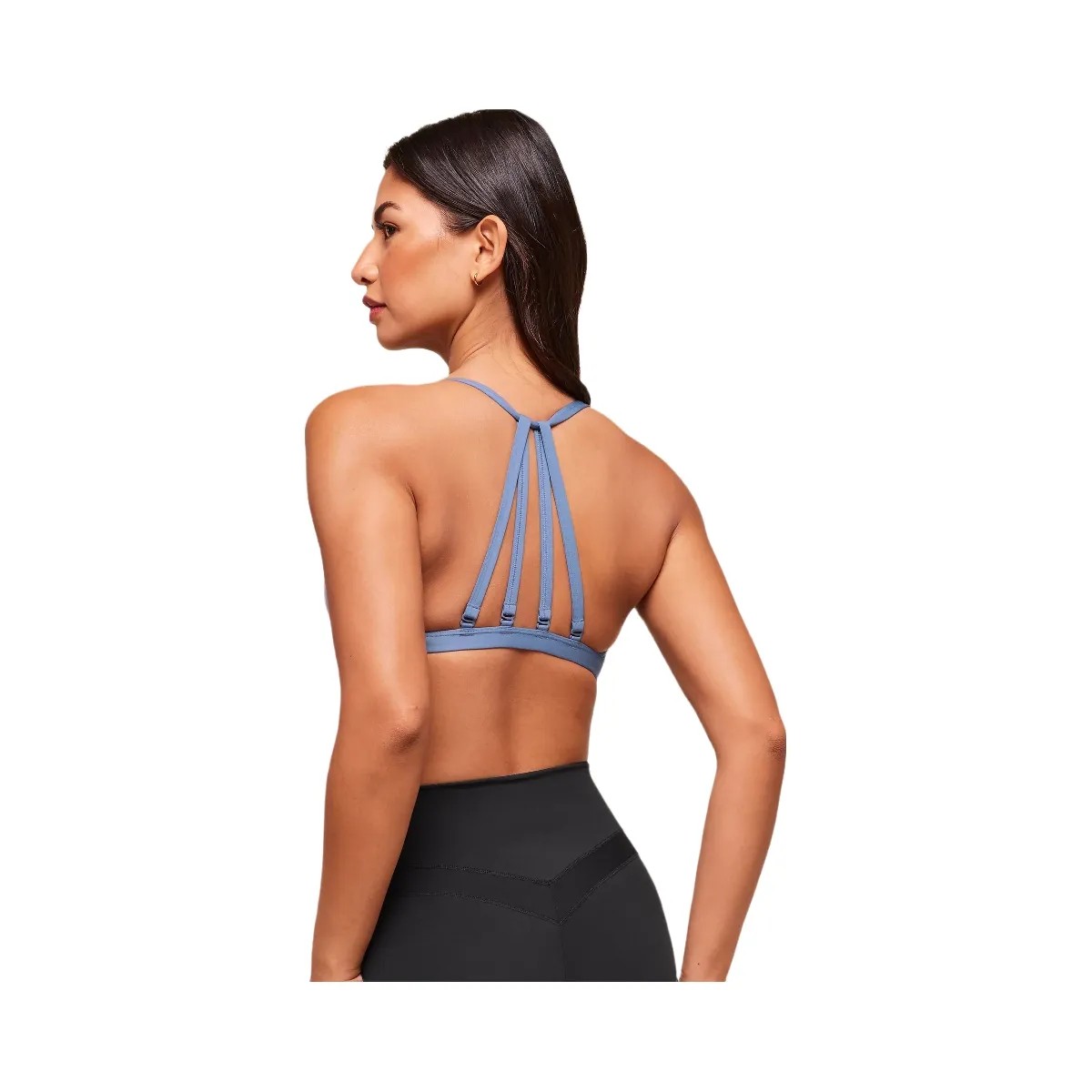 Gymshark Minimal Sports Bra - Worn Blue - HypeFly India View 2