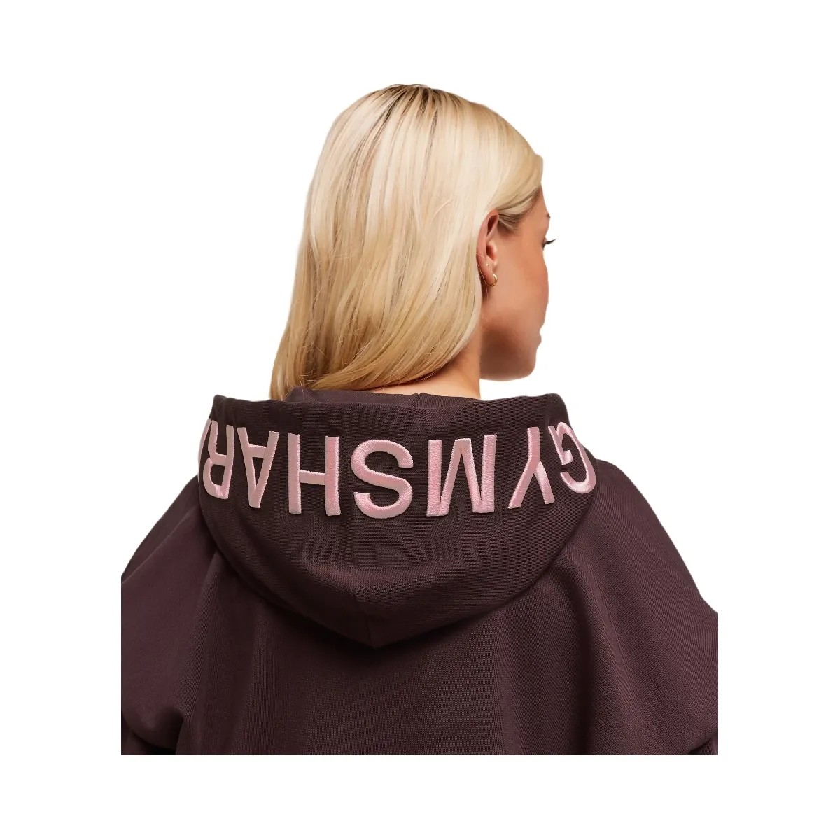 Gymshark Embroidered Zip Up Hoodie - Cherry Purple - HypeFly India View 5