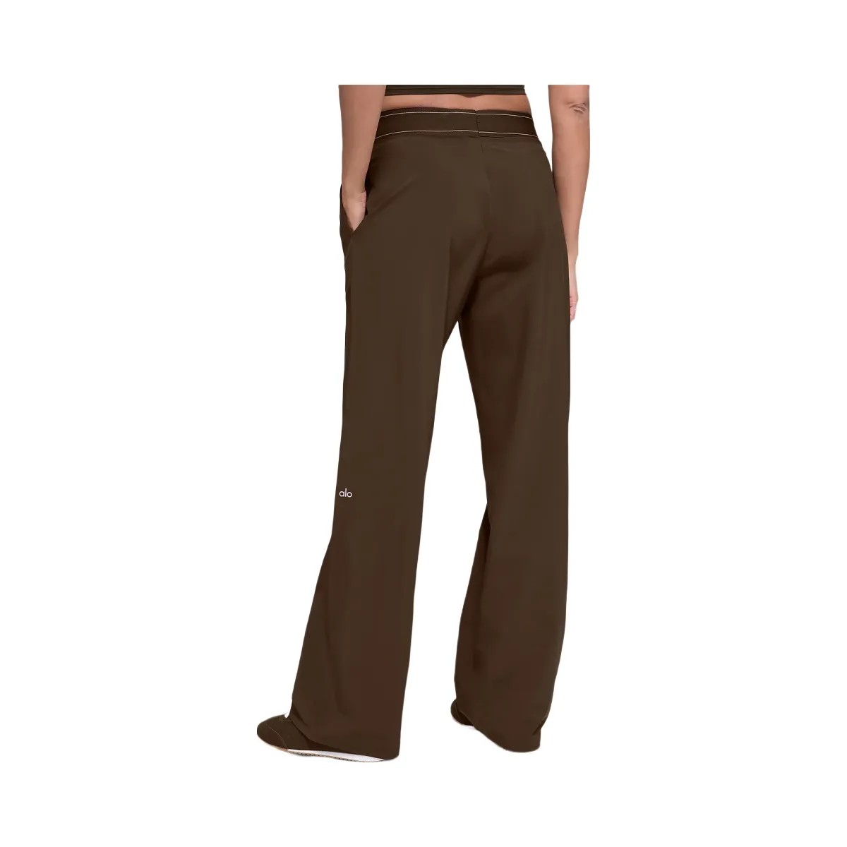 Alo Women's Suit Up Trouser (Long) - Espresso - HypeFly India View 2