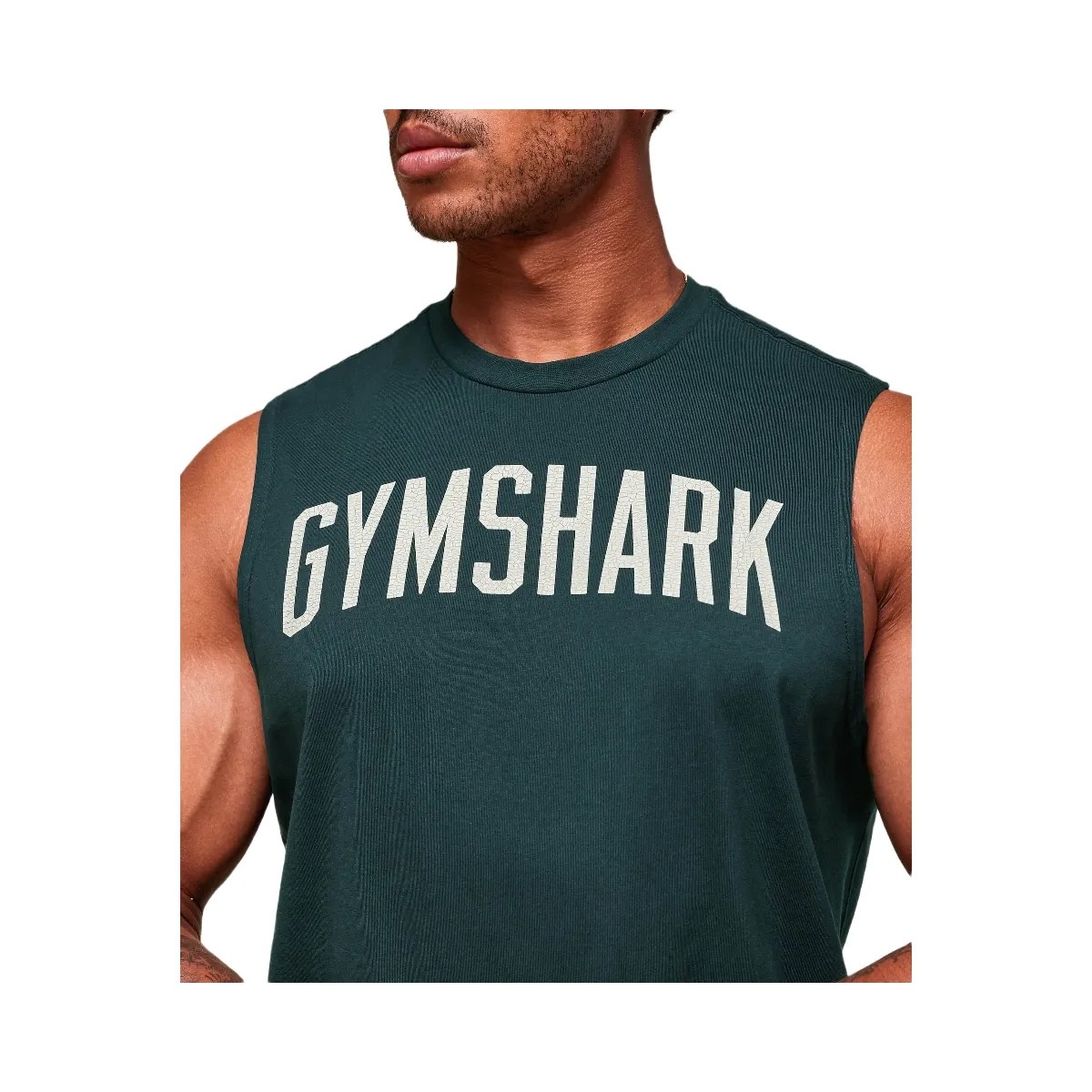 Gymshark Worn Graphic Tank - Deep Petrol Blue - HypeFly India View 4