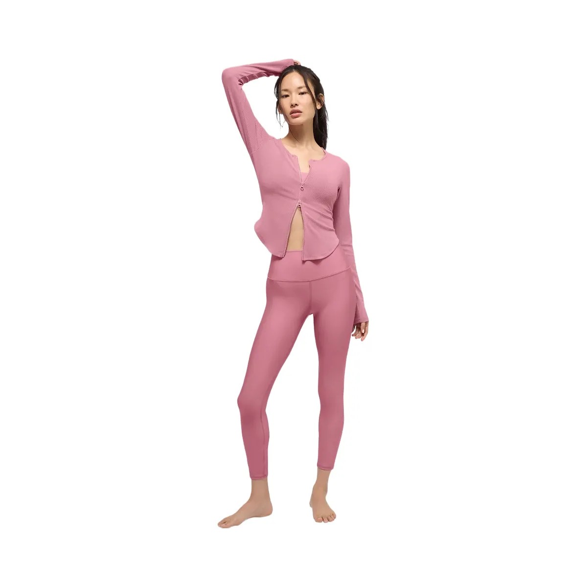 Alo Women's 7/8 High-Waist Airlift Legging - Pink Wild Rose - HypeFly India View 2