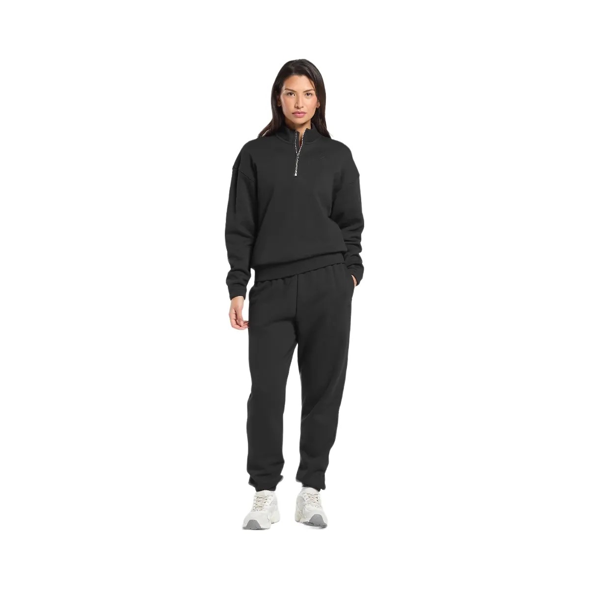 Gymshark Rest Day Sweats 2.0 1/4 Zip Pullover - Black - HypeFly India View 4