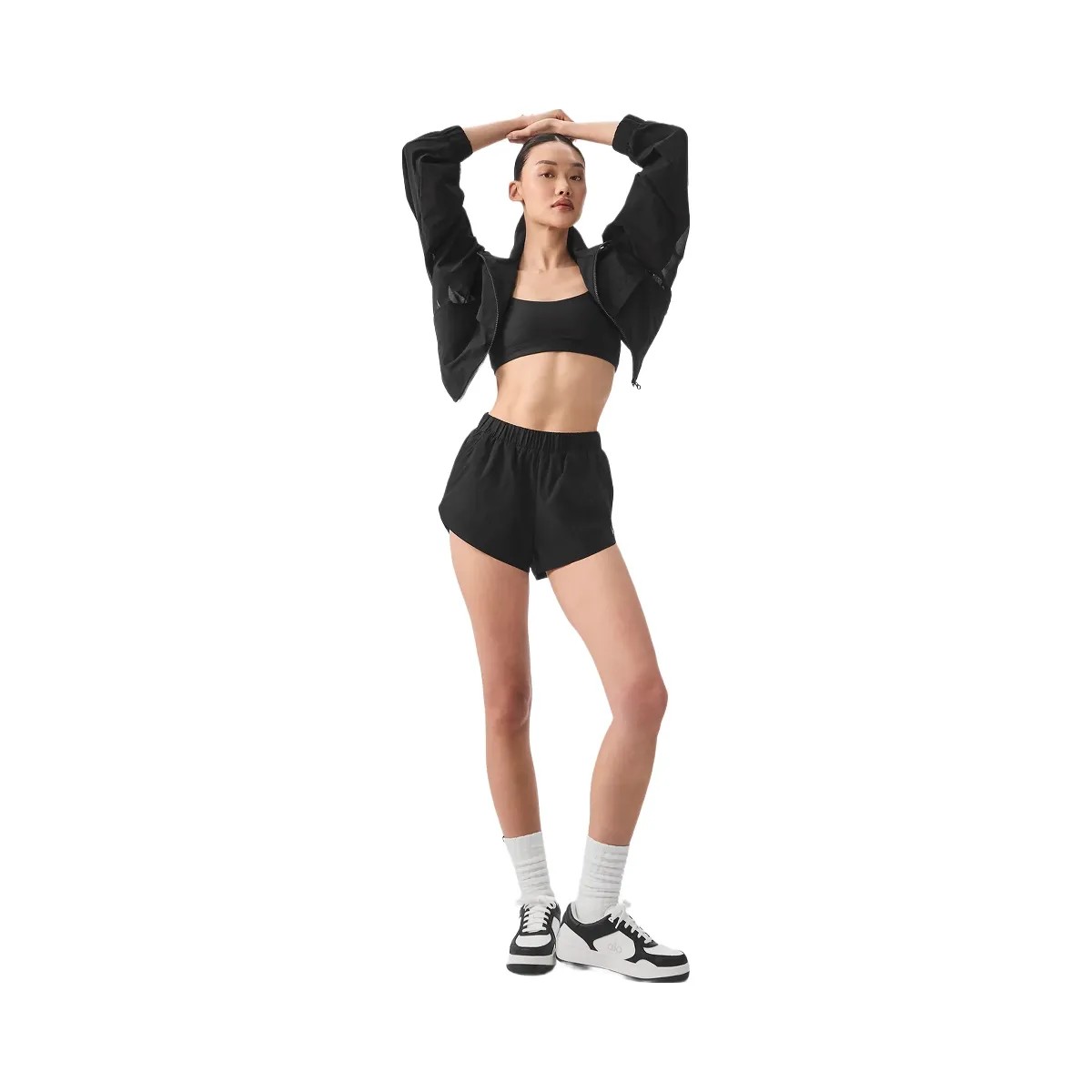 Alo Women's Playmaker Dolphin Short - Black - HypeFly India View 5