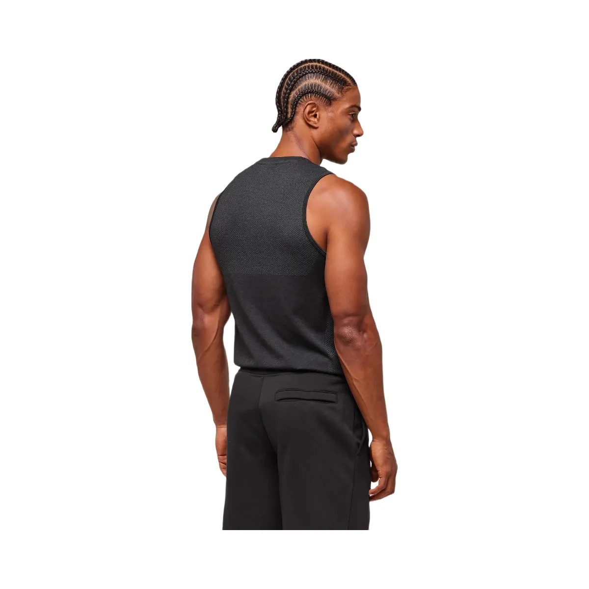 Gymshark Vital Tank - Black/Silhouette Grey - HypeFly India View 2