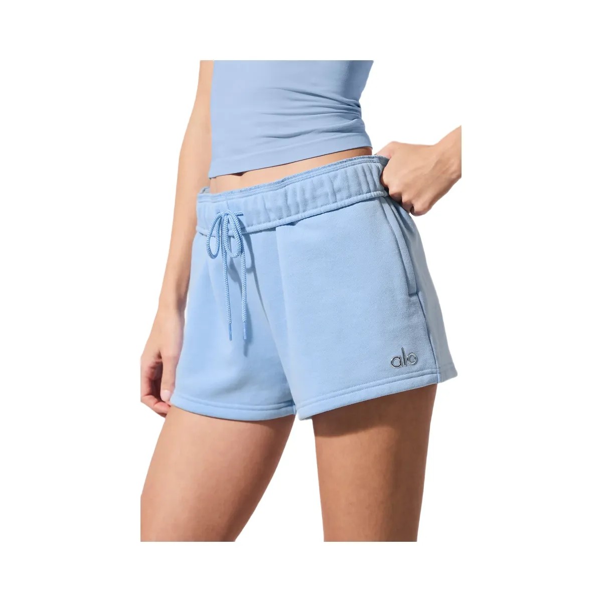 Alo Women's Accolade Short - Seashell Blue - HypeFly India View 4