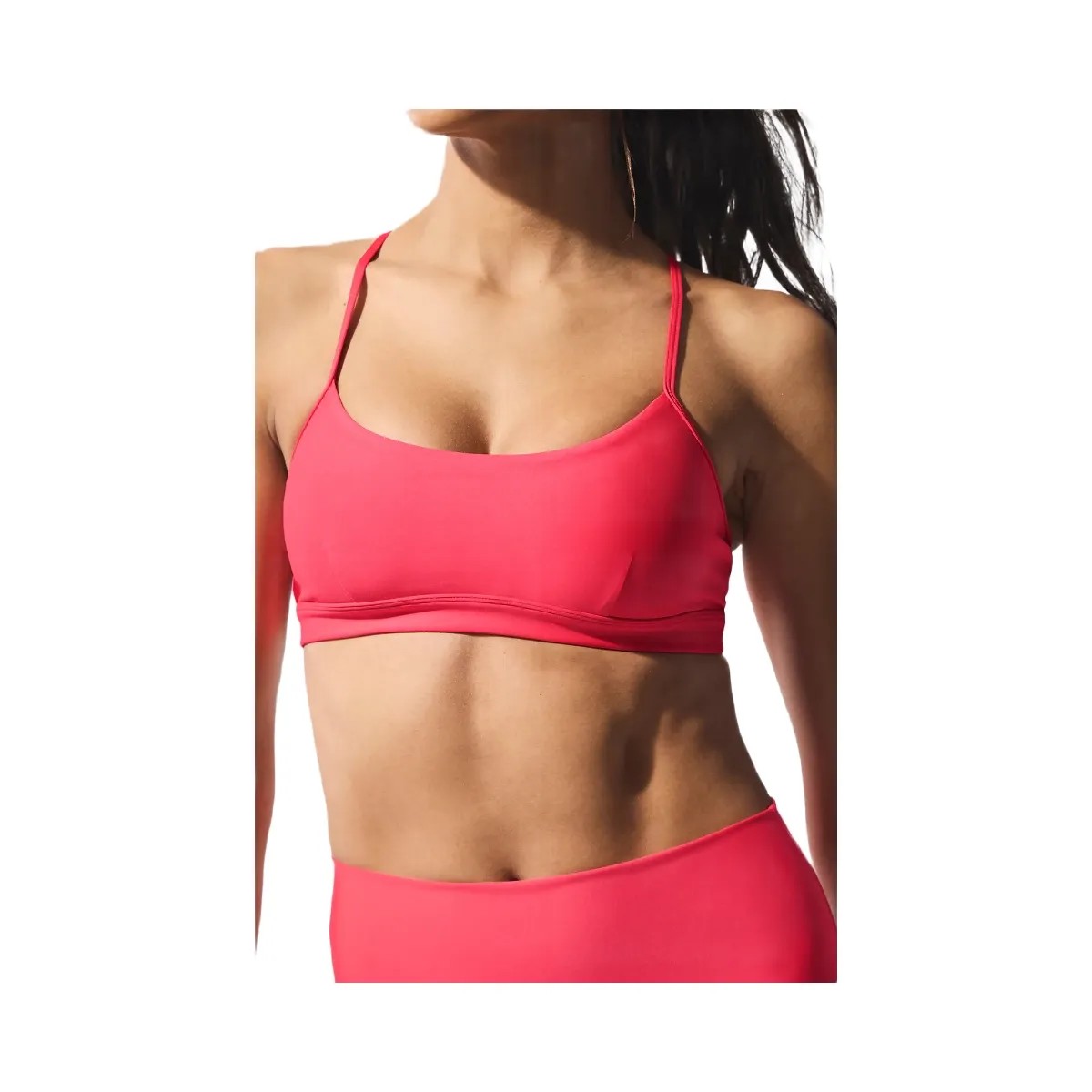 Alo Women's Airlift Intrigue Bra - Candy Red - HypeFly India View 4