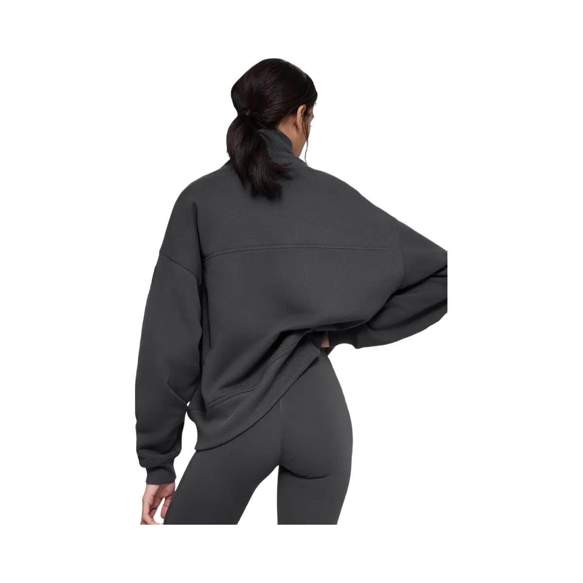 Alo Women's Hazy Mock Neck Pullover - Anthracite - HypeFly India View 3