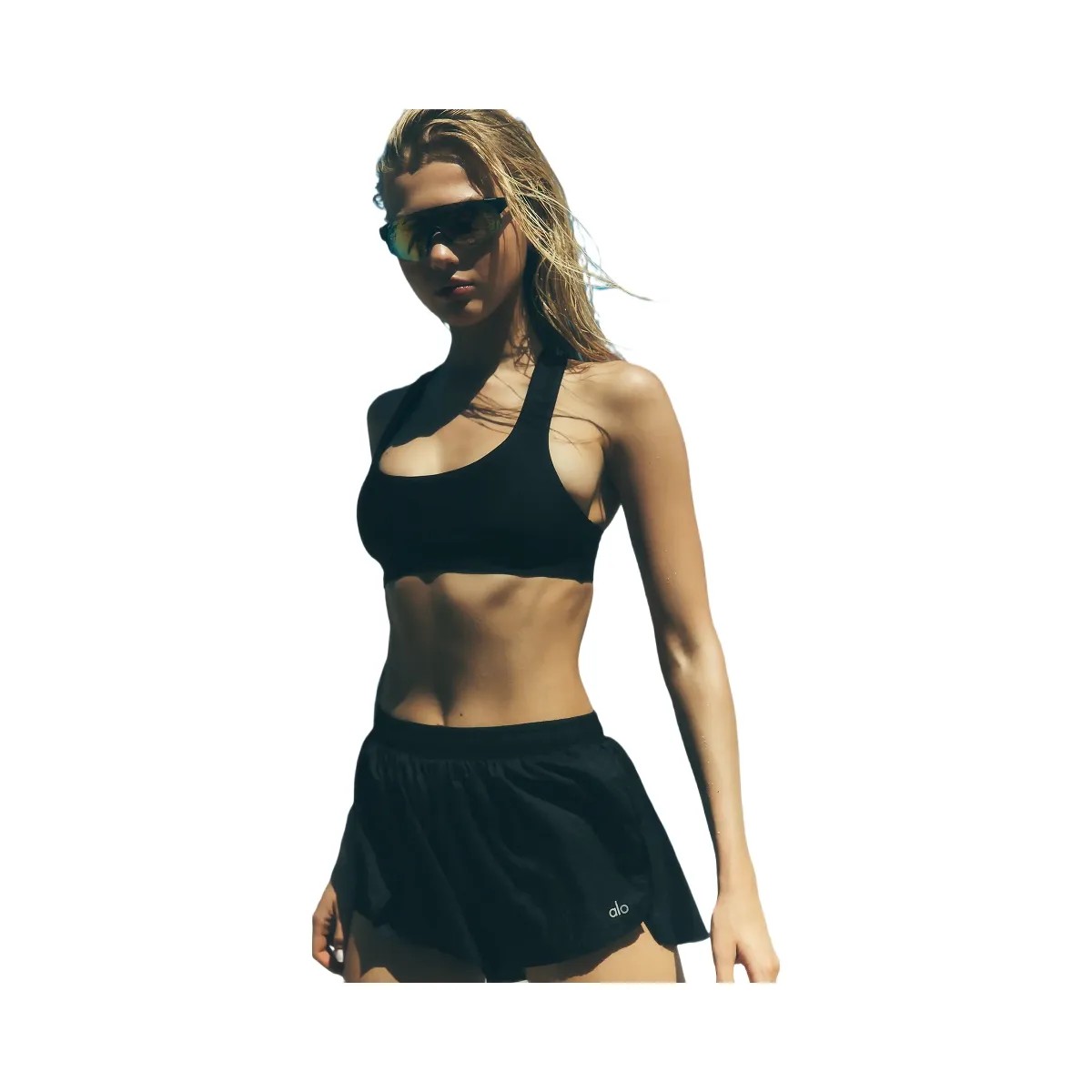 Alo Women's Game Time Short - Black - HypeFly India View 6
