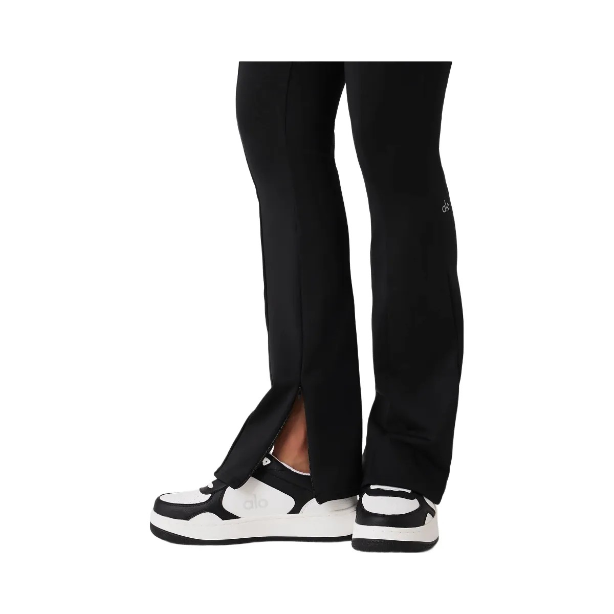 Alo Women's High-Waist 7/8 Zip It Flare Legging - Black - HypeFly India View 5