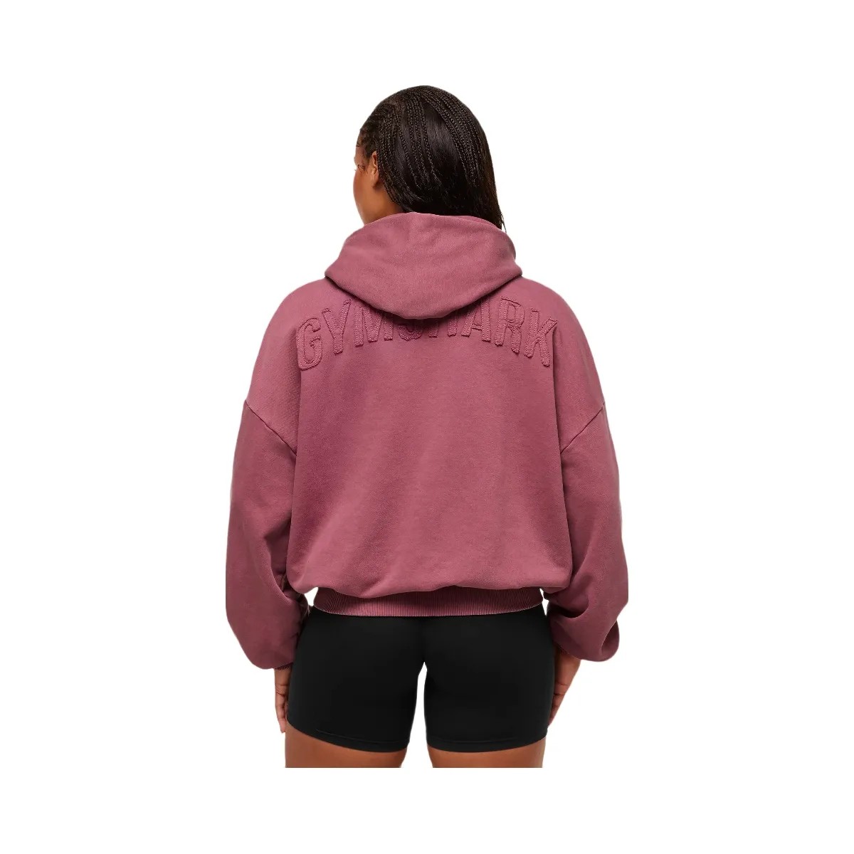 Gymshark Power Washed Oversized Hoodie - Reset Pink/Acid Wash Small Ball - HypeFly India View 6