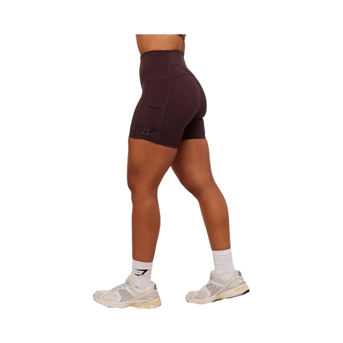 Gymshark Legacy Logo Tight Shorts - Cherry Purple - HypeFly India View 3