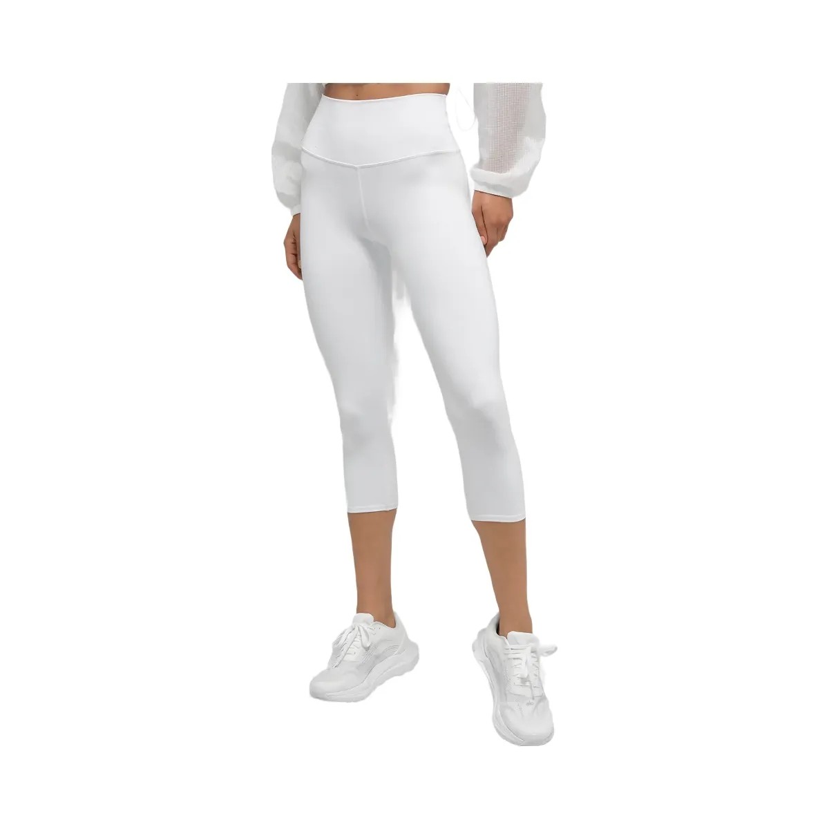 Alo Women's High-Waist Airbrush Capri - White - HypeFly India View 1