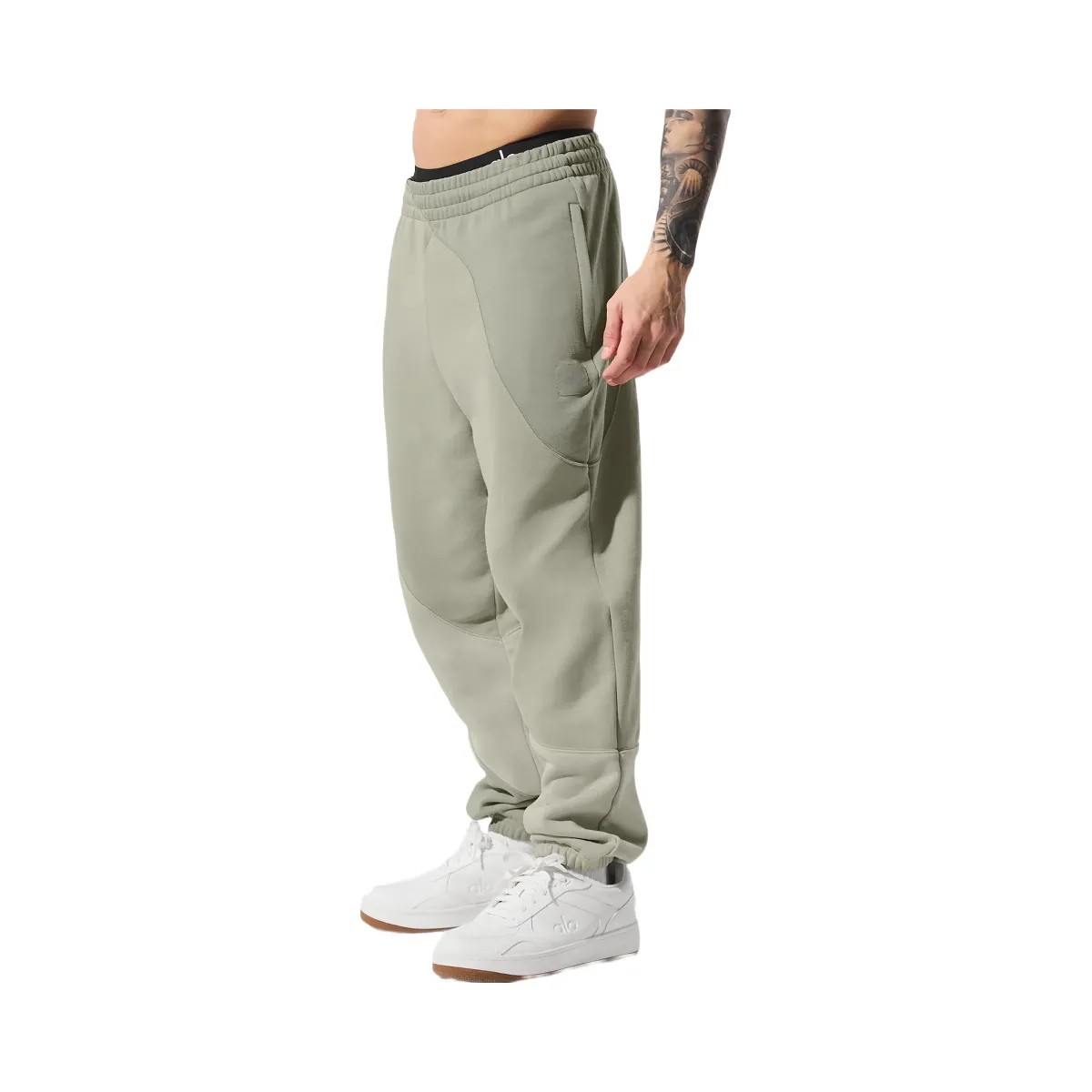 Alo Men's Make Waves Sweatpant - Limestone Tonal - HypeFly India View 4