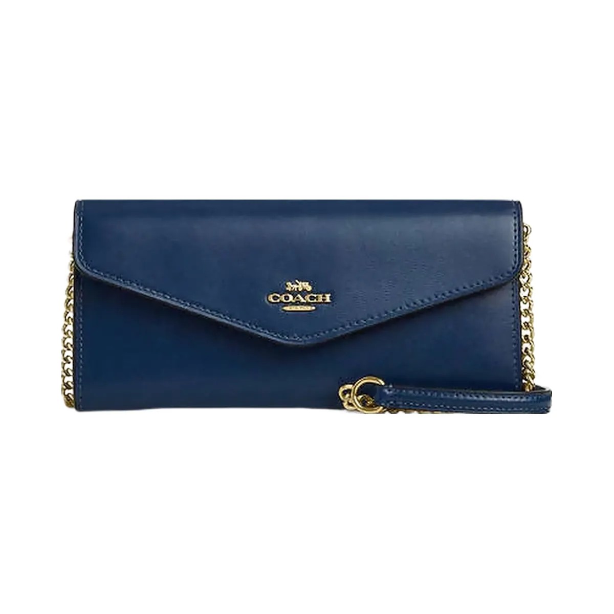 Coach Klare Wallet With Chain Gold-Deep Blue - HypeFly India View 3