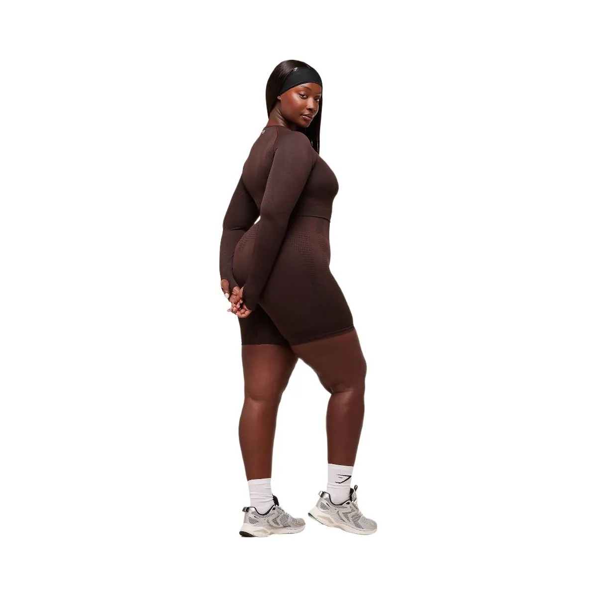 Gymshark Vital Crop Top - Rich Maroon/Marl - HypeFly India View 5