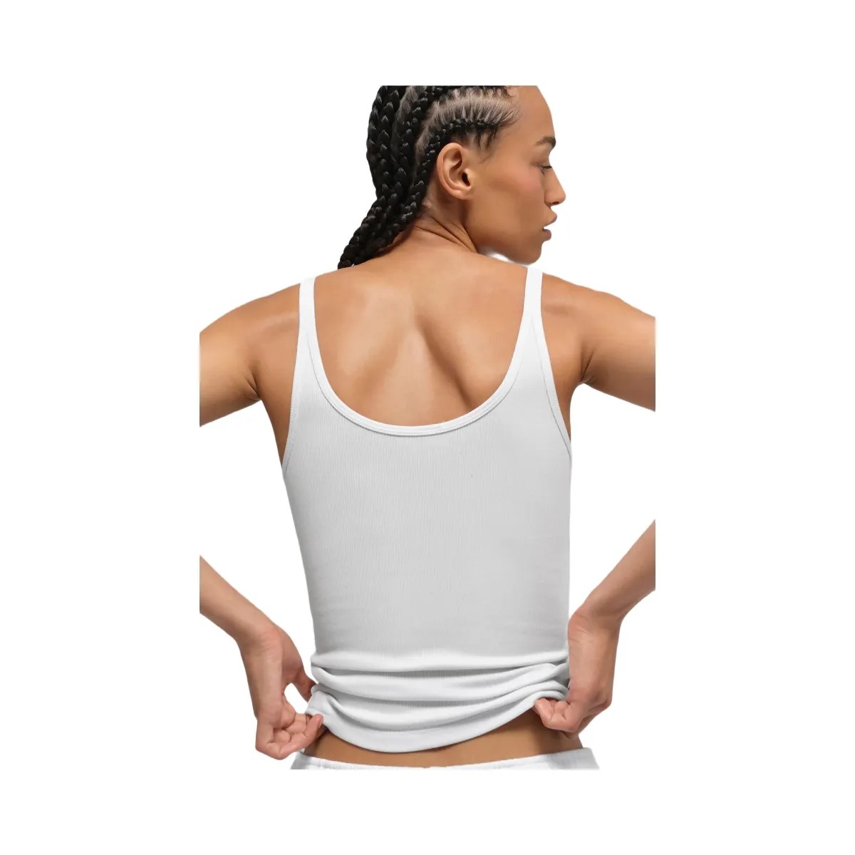 Alo Women's Ribbed Prosper Tank - White - HypeFly India View 3