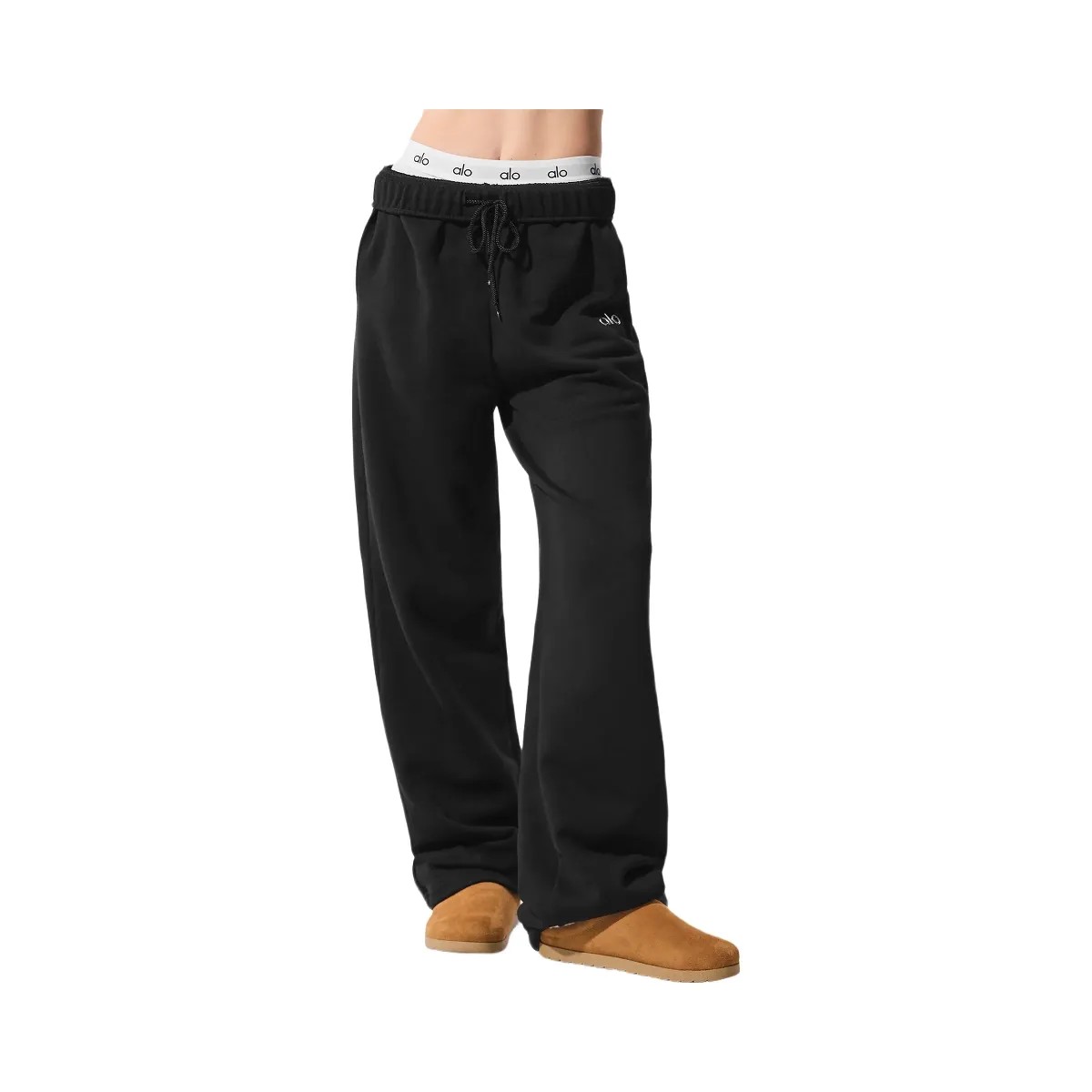 Alo Accolade Straight Leg Sweatpant - Black - HypeFly India View 1