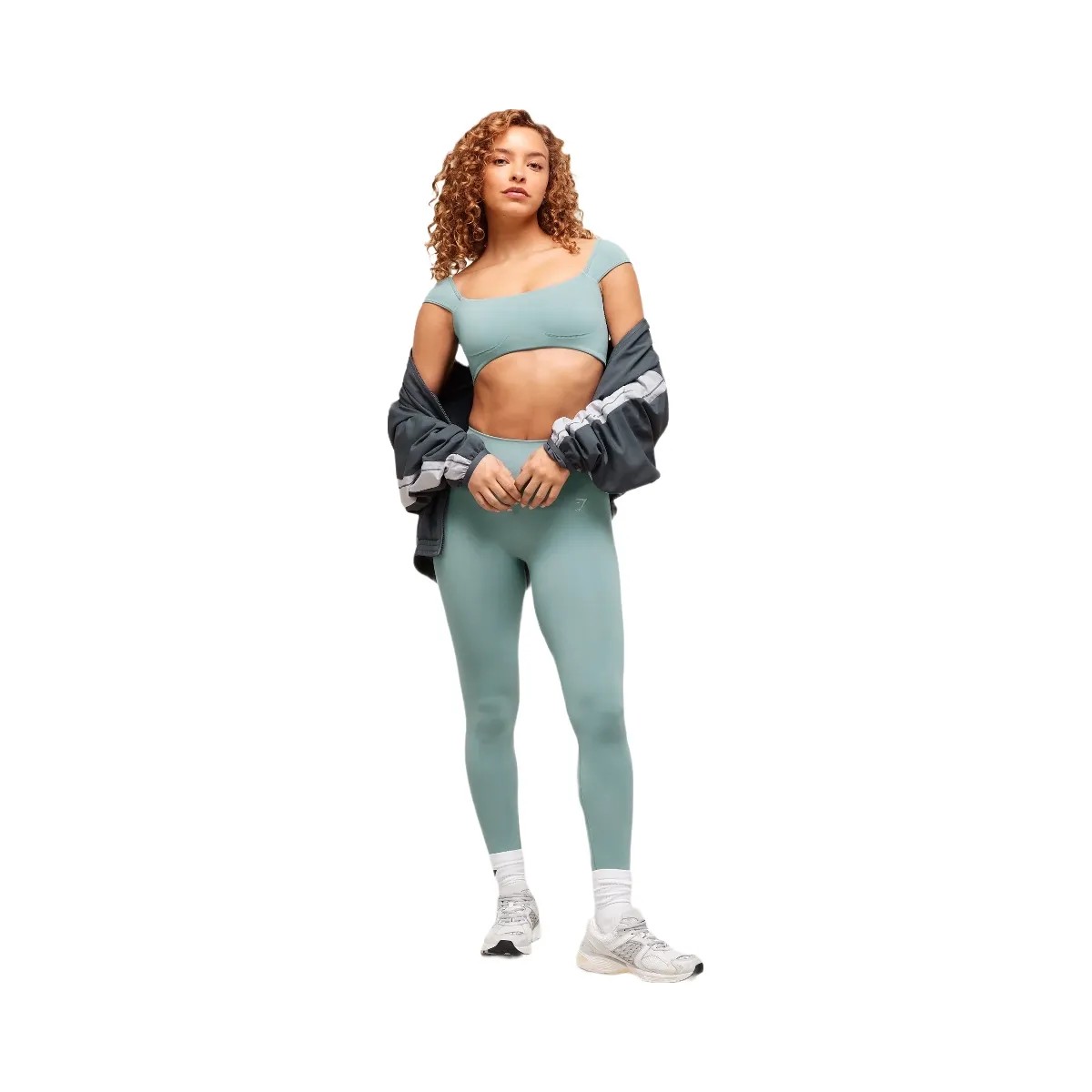 Gymshark Soft Sculpt Cap Sleeve Bralette - Rest Blue - HypeFly India View 3