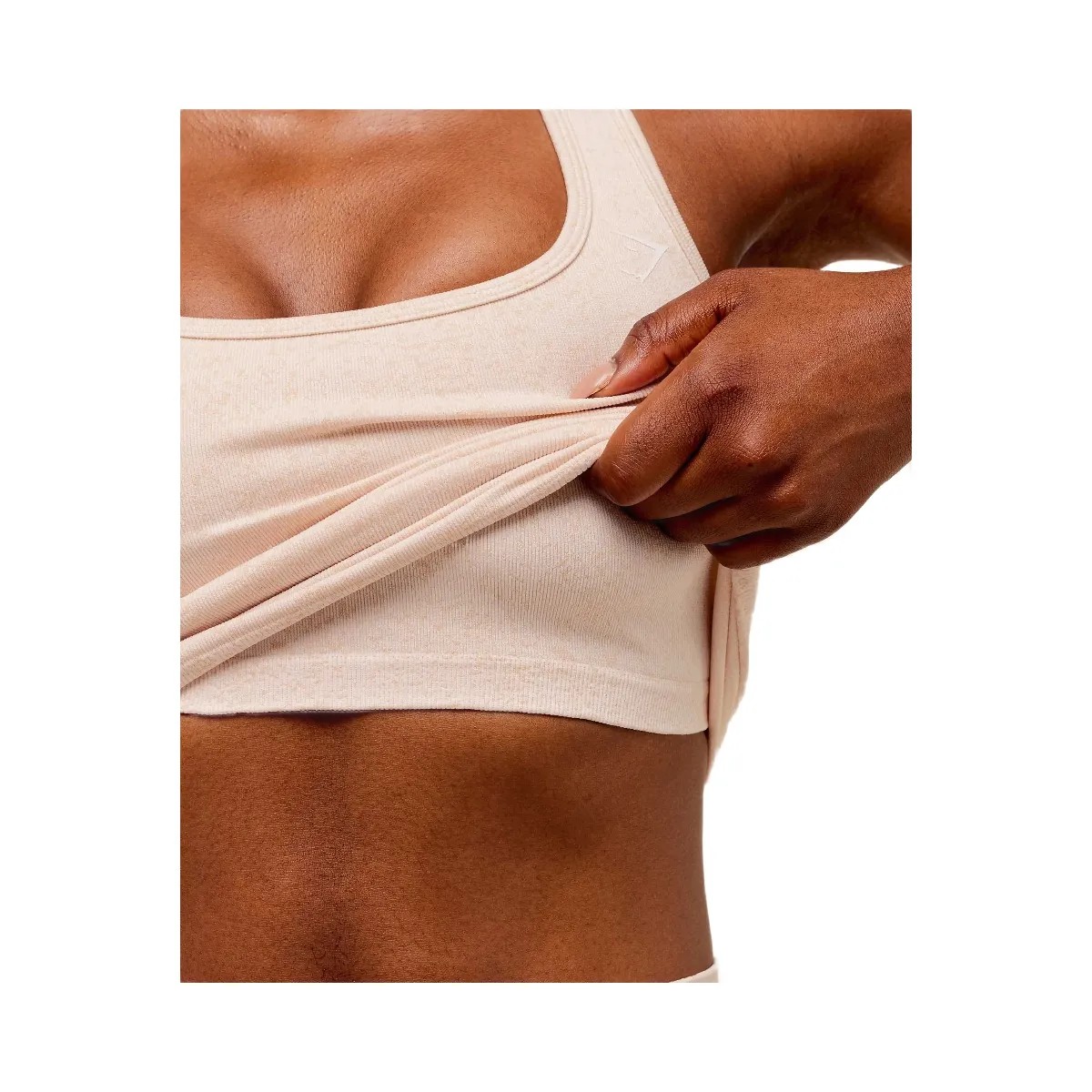 Gymshark Adapt Fleck x Whitney Tank With Shelf - Coconut White - HypeFly India View 5