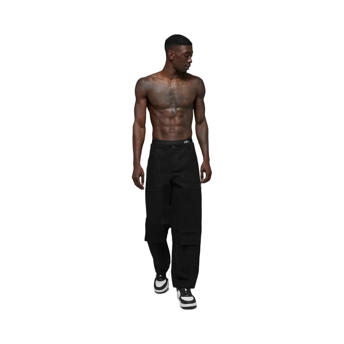 Alo Men's Cotton Canvas Carpenter Pant - Black - HypeFly India View 1