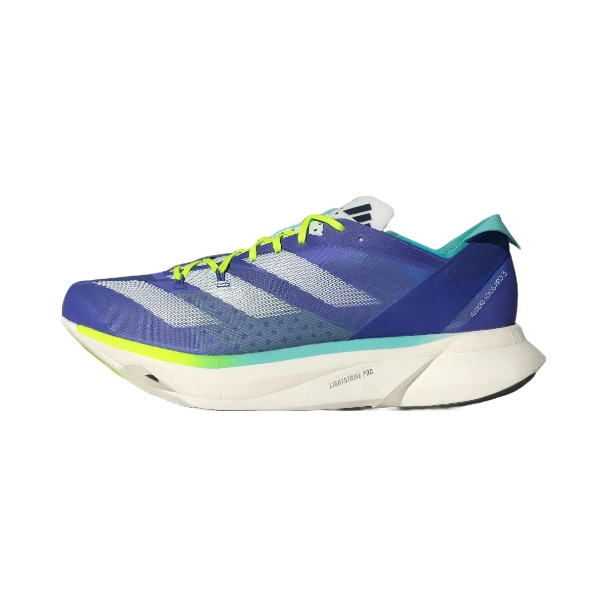 Adidas Adizero Adios Pro 3 Cobalt Blue Zero Metalic Lucid Lemon - HypeFly India View 2