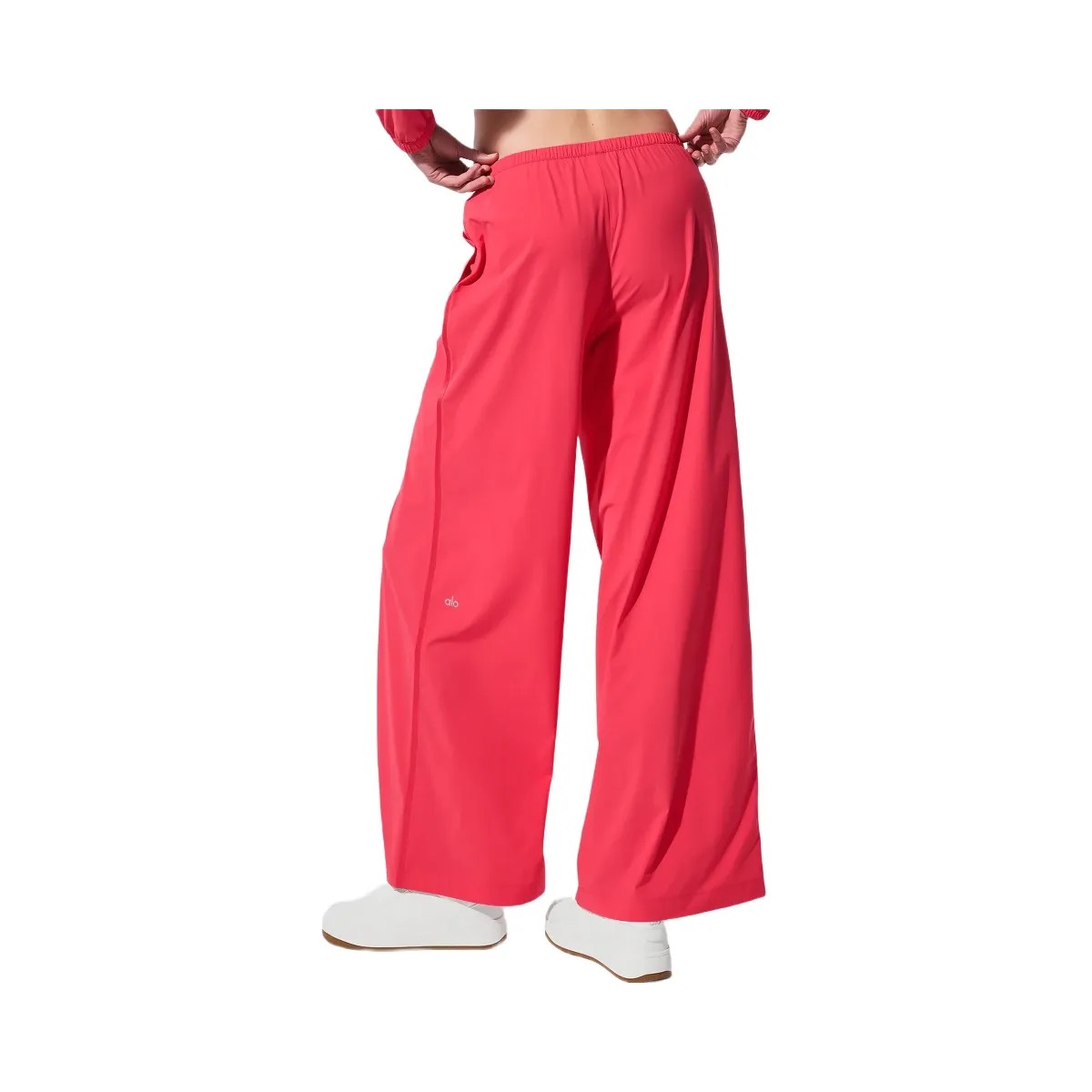 Alo Women's Breezy Wide Leg Pant (Long) - Candy Red - HypeFly India View 3