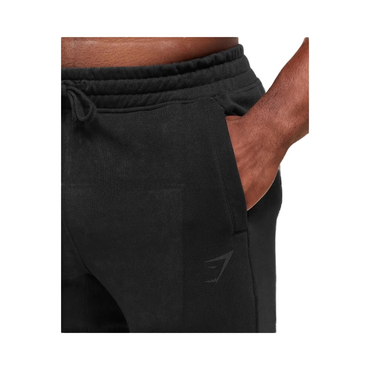 Gymshark Power Wordmark Jogger - Black/Asphalt Grey - HypeFly India View 4
