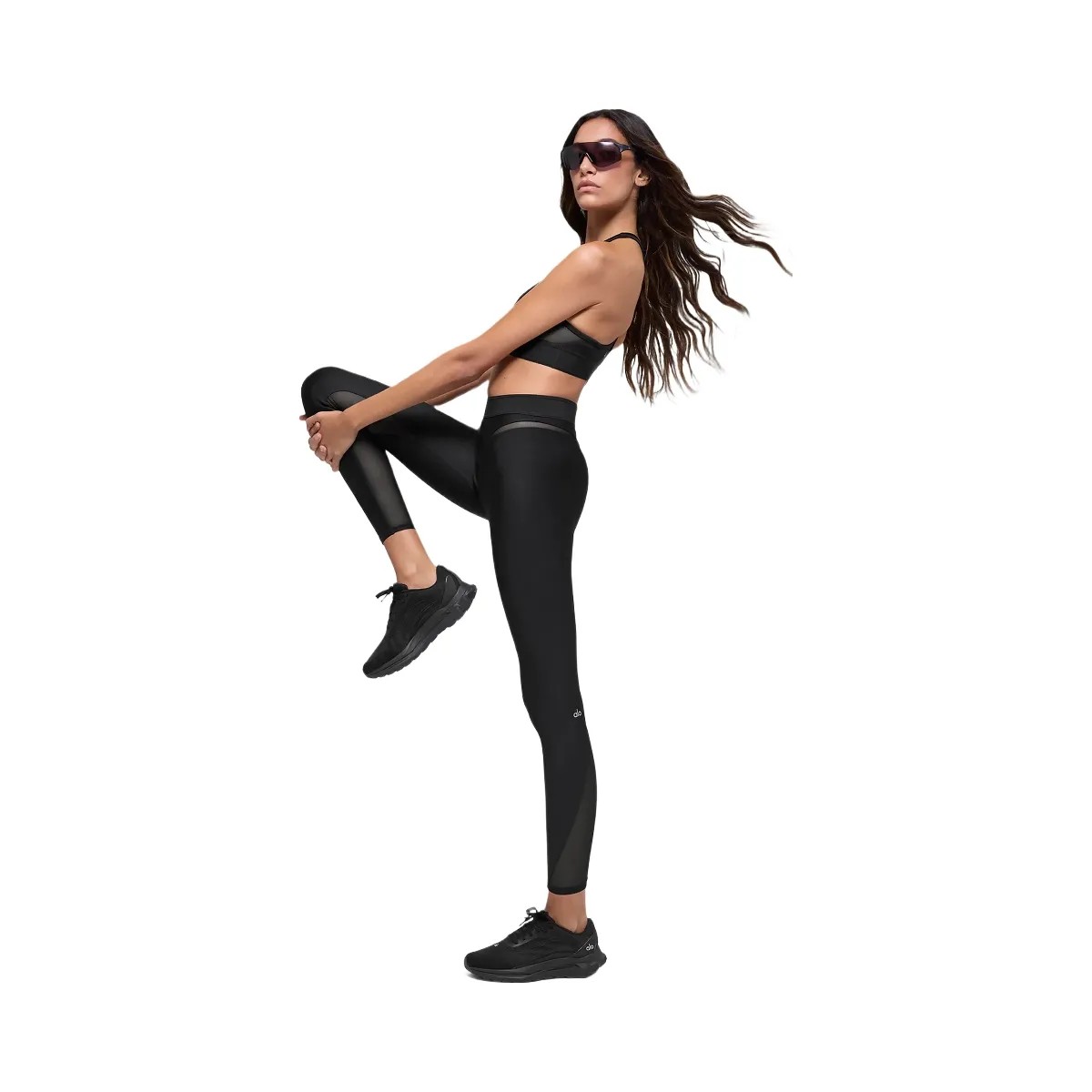 Alo Women's Airlift High-Waist 7/8 Rebel Legging - Black - HypeFly India View 6