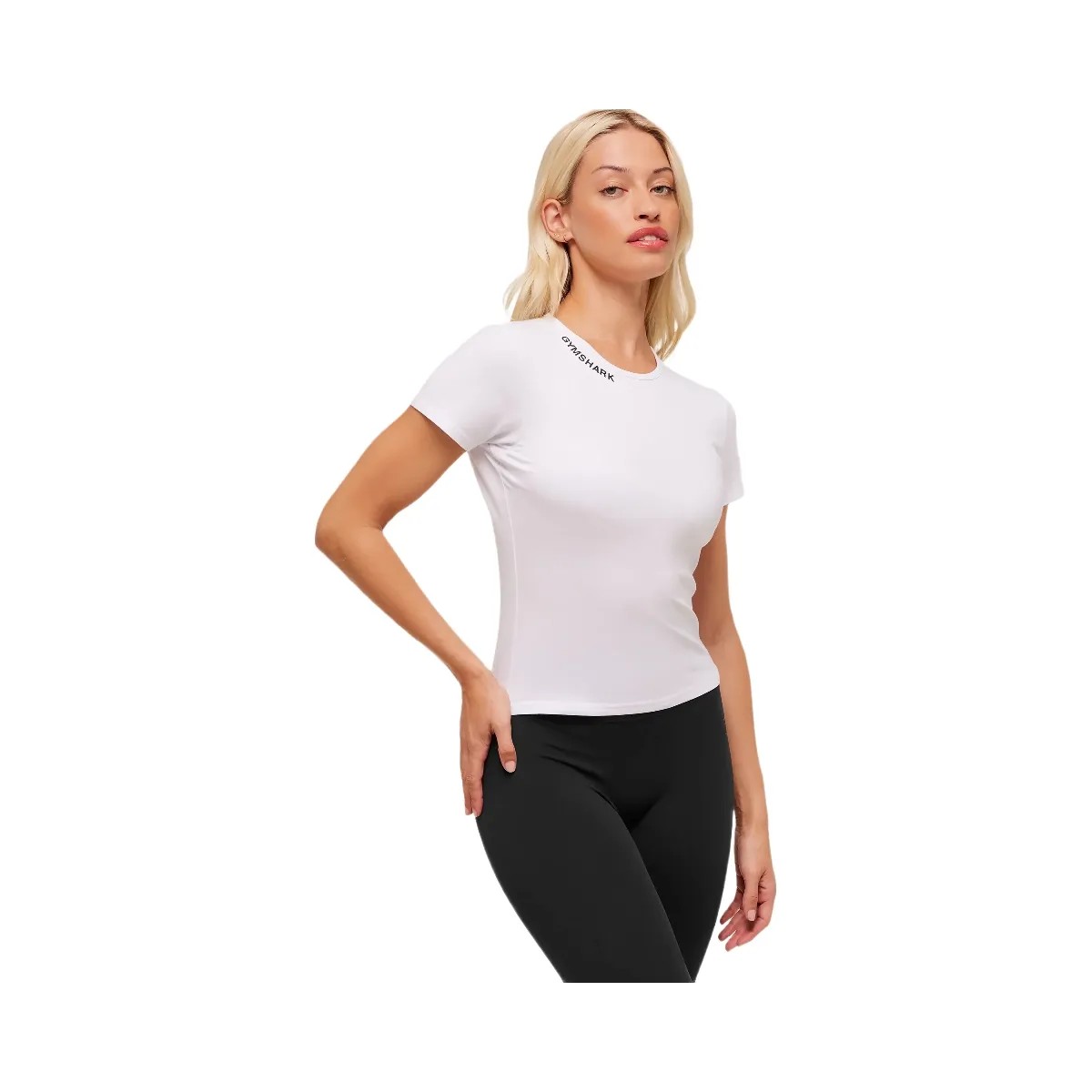 Gymshark Embroidered Logo Crop Top - White - HypeFly India View 3