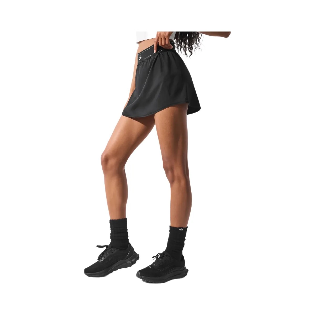 Alo Women's Match Point Tennis Skirt - Black - HypeFly India View 4
