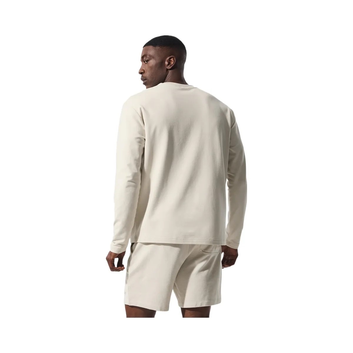 Alo Men's Double Take Long Sleeve Crew - Bone - HypeFly India View 3
